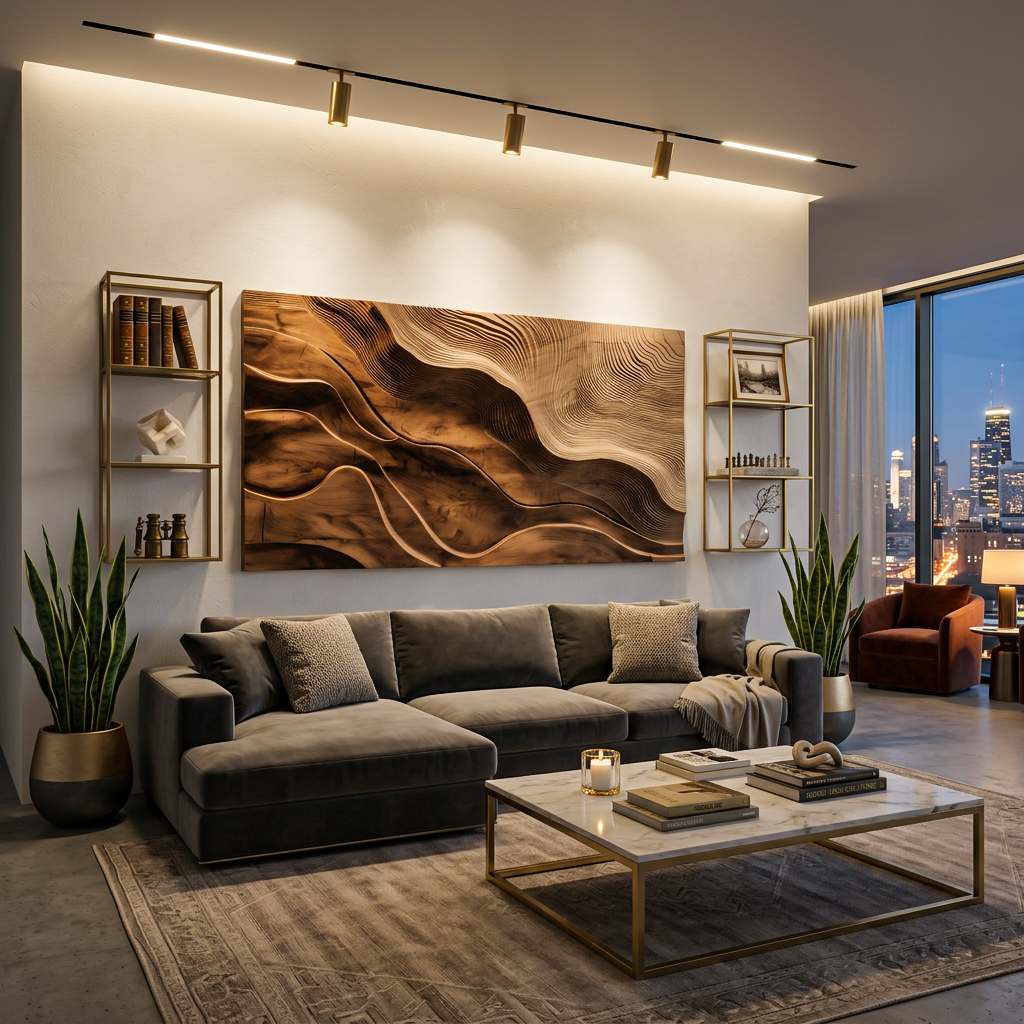 Modern Wall Art With Flowing Design For Living Room SITHTTWA032