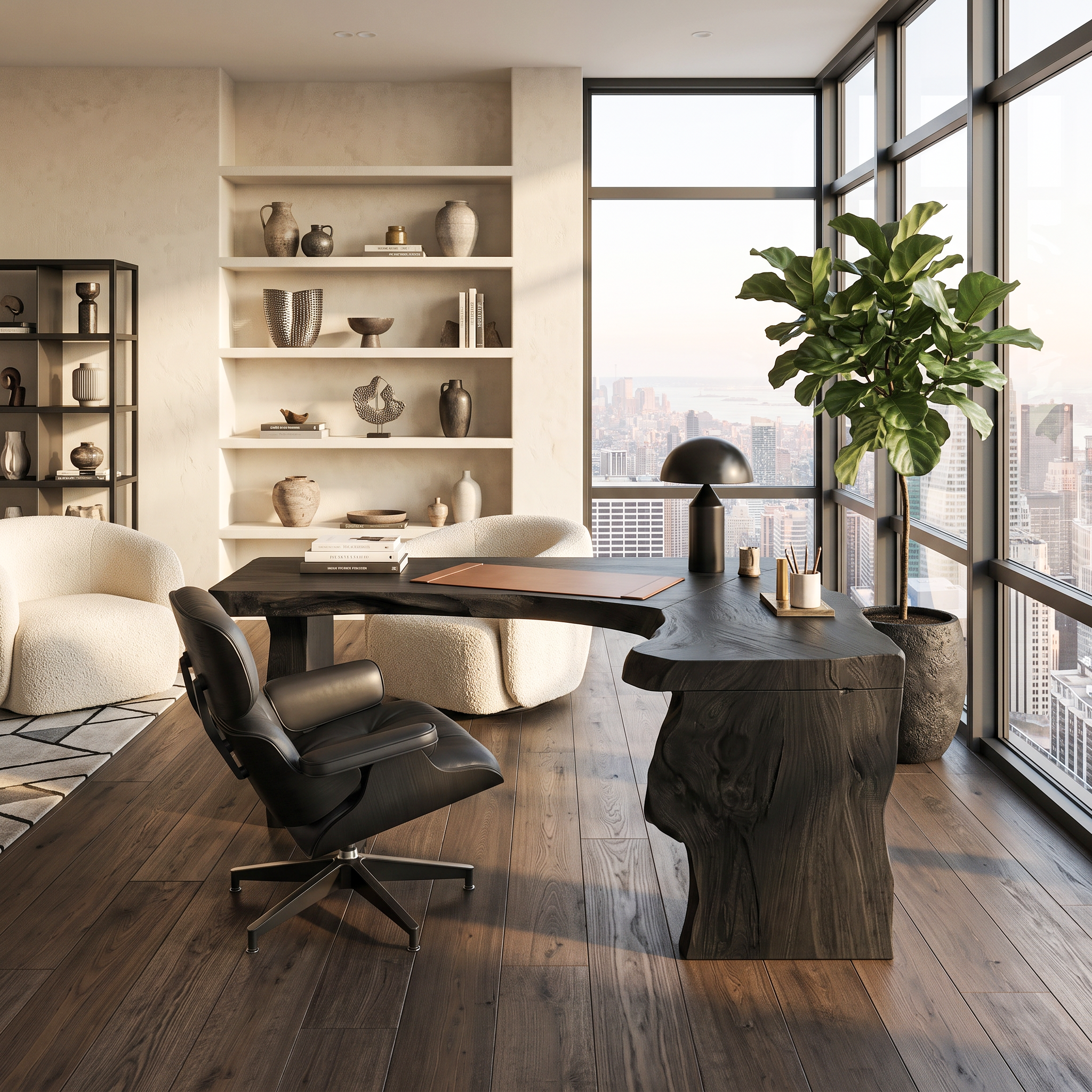 Rustic Live Edge L Shaped Desk For Home Workspace SITHTTDE046