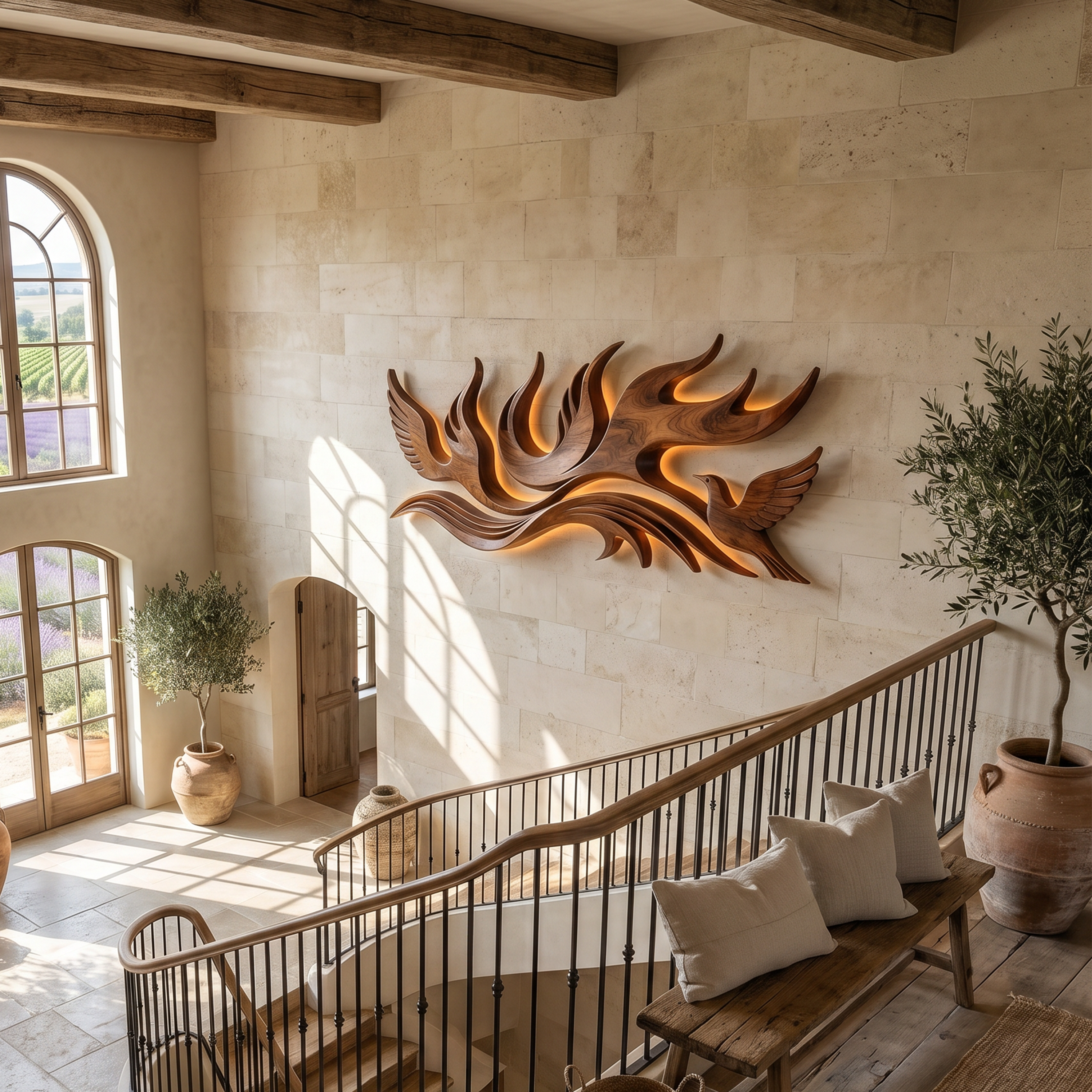 Scandinavian Contour Wall Decor For Lake House Interior SILDTTNWA118
