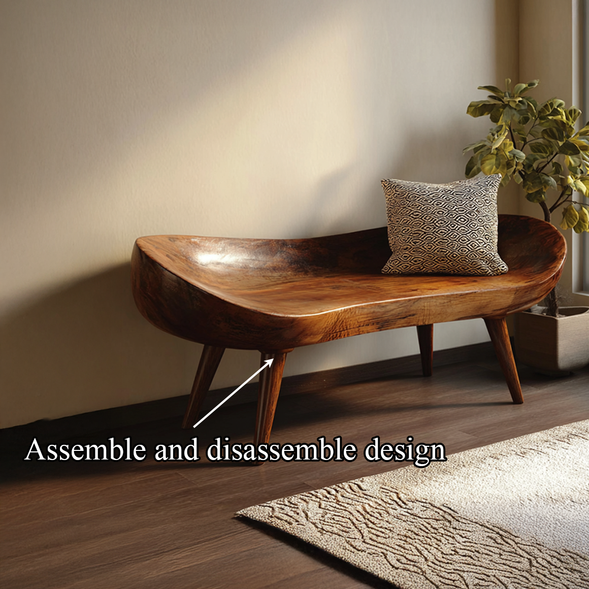 Rustic Wooden Bench Living Room Entryway SINLSARS019