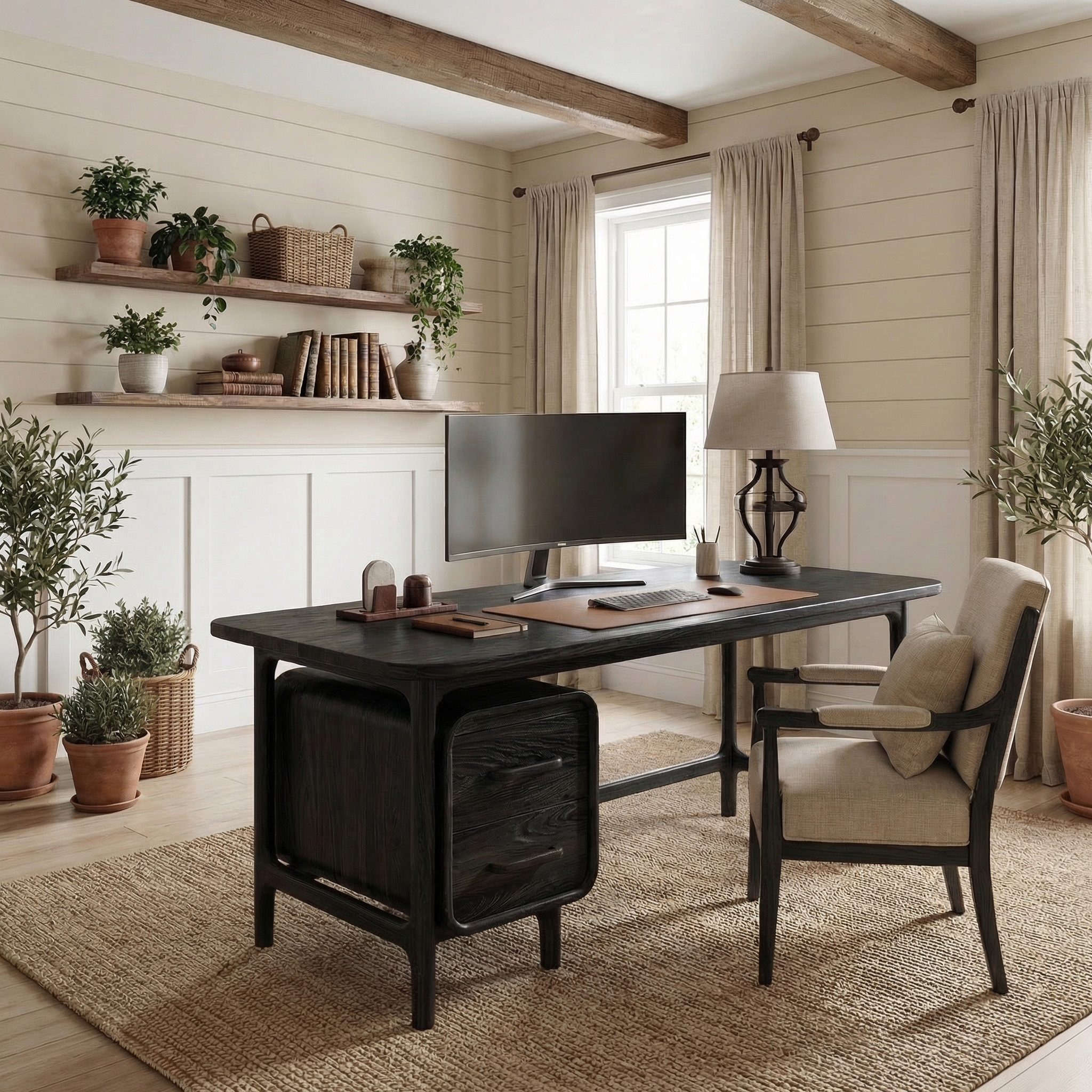 Mid Century Work Desk For Home Office And Study Room SINLSADK097