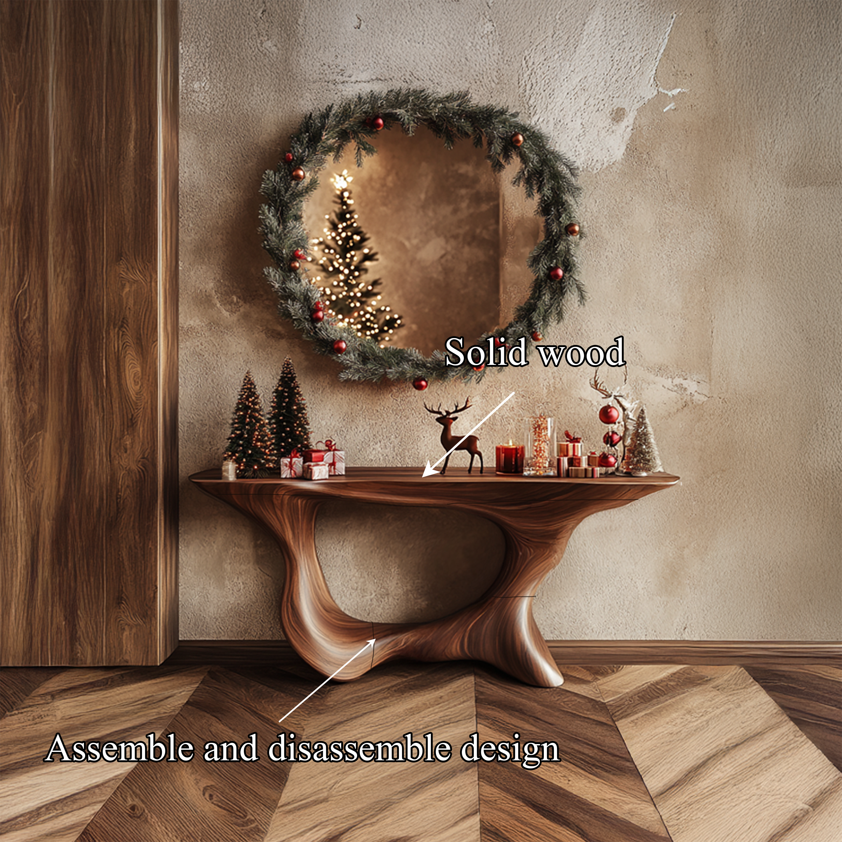 Rustic Console Table Holiday Edition Modern Living Entryway SINLSACS294