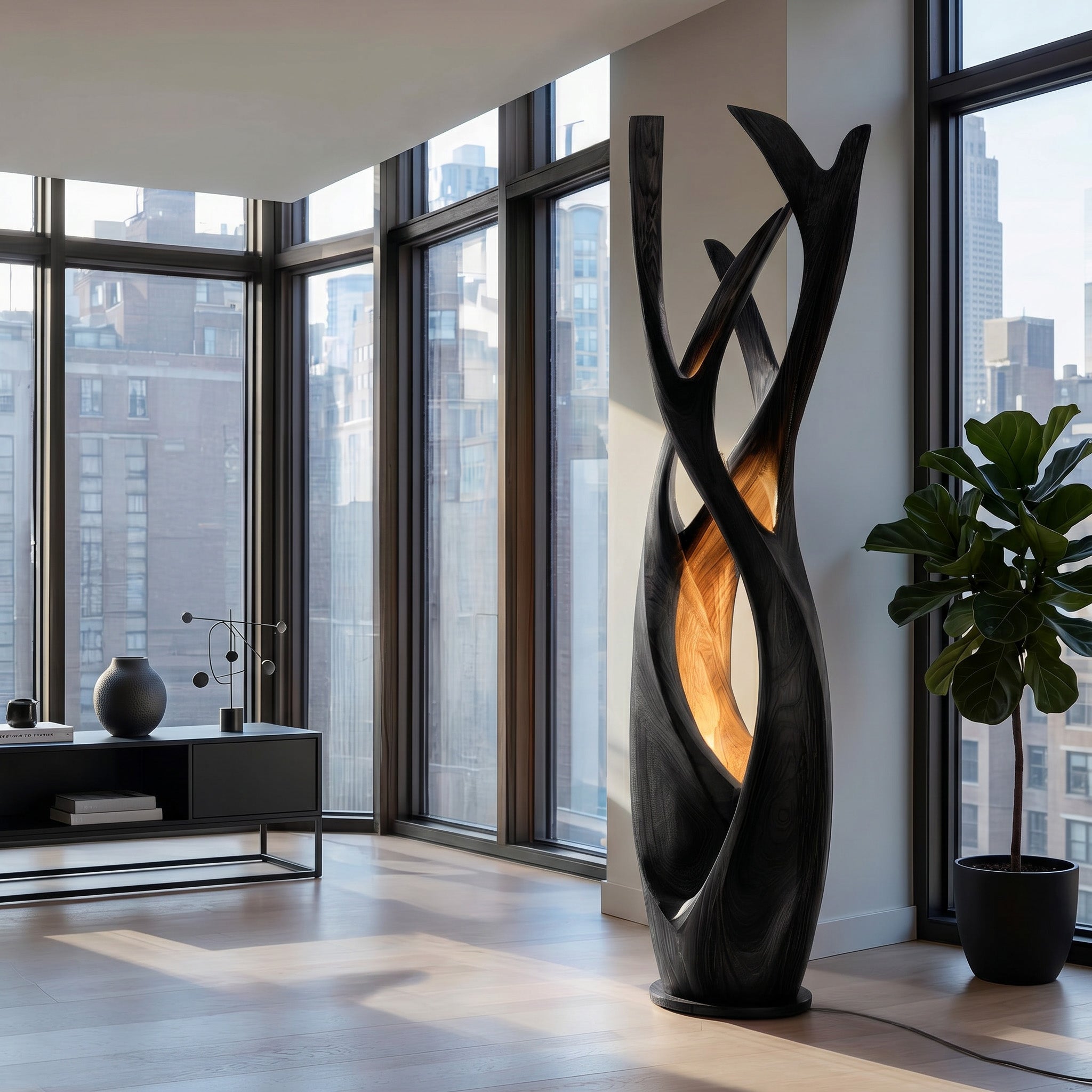 Wooden Floor Lamp For Contemporary Apartment RTTHHNLAM084