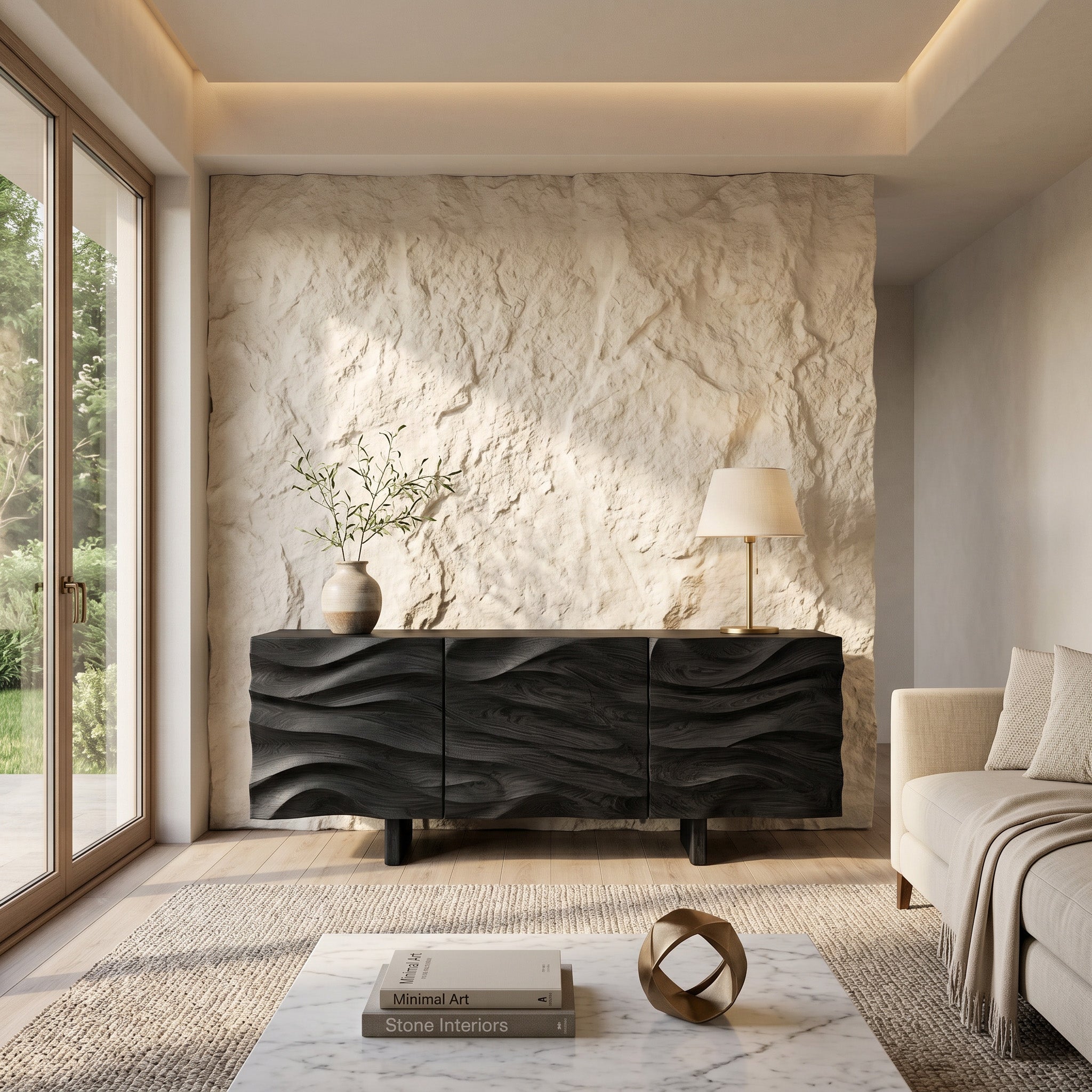 Organic Modern Wood Sideboard For Living Room RTTHHNSD037