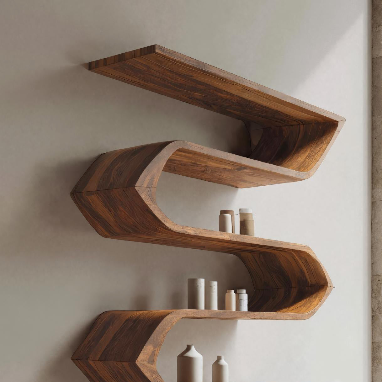 Modern Sculptural Wall Mounted Bathroom Storage For Bathroom RTTHHNBAS024