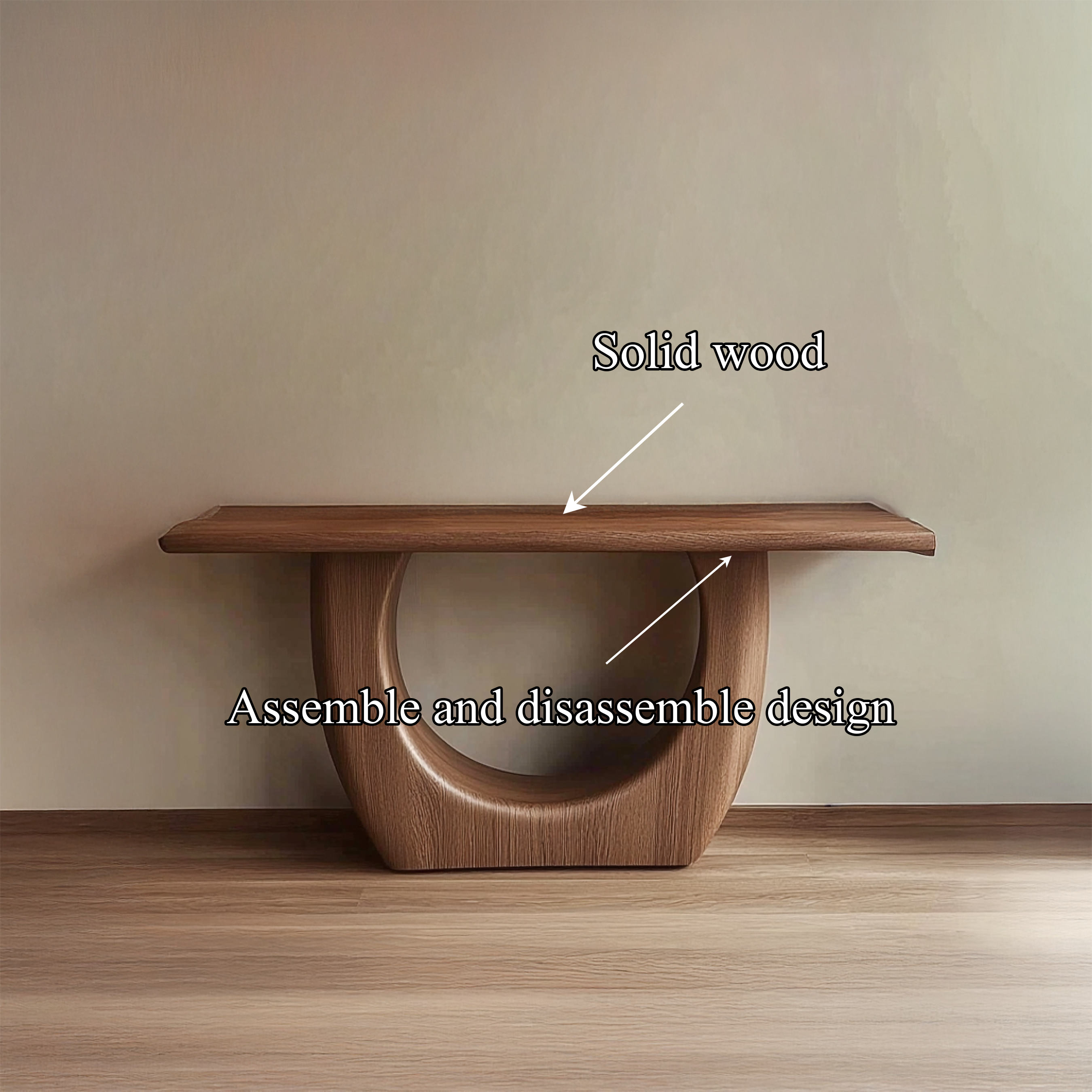 Sculptural Modern Console Table Living Room And Entryway SINLSACS429