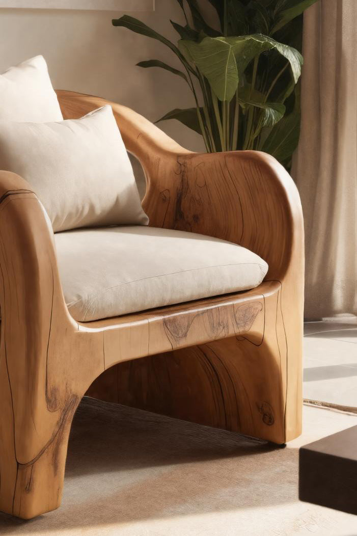 Artistic Sculpted Armchair For Living Room Or Lounge SITHHNCHR036