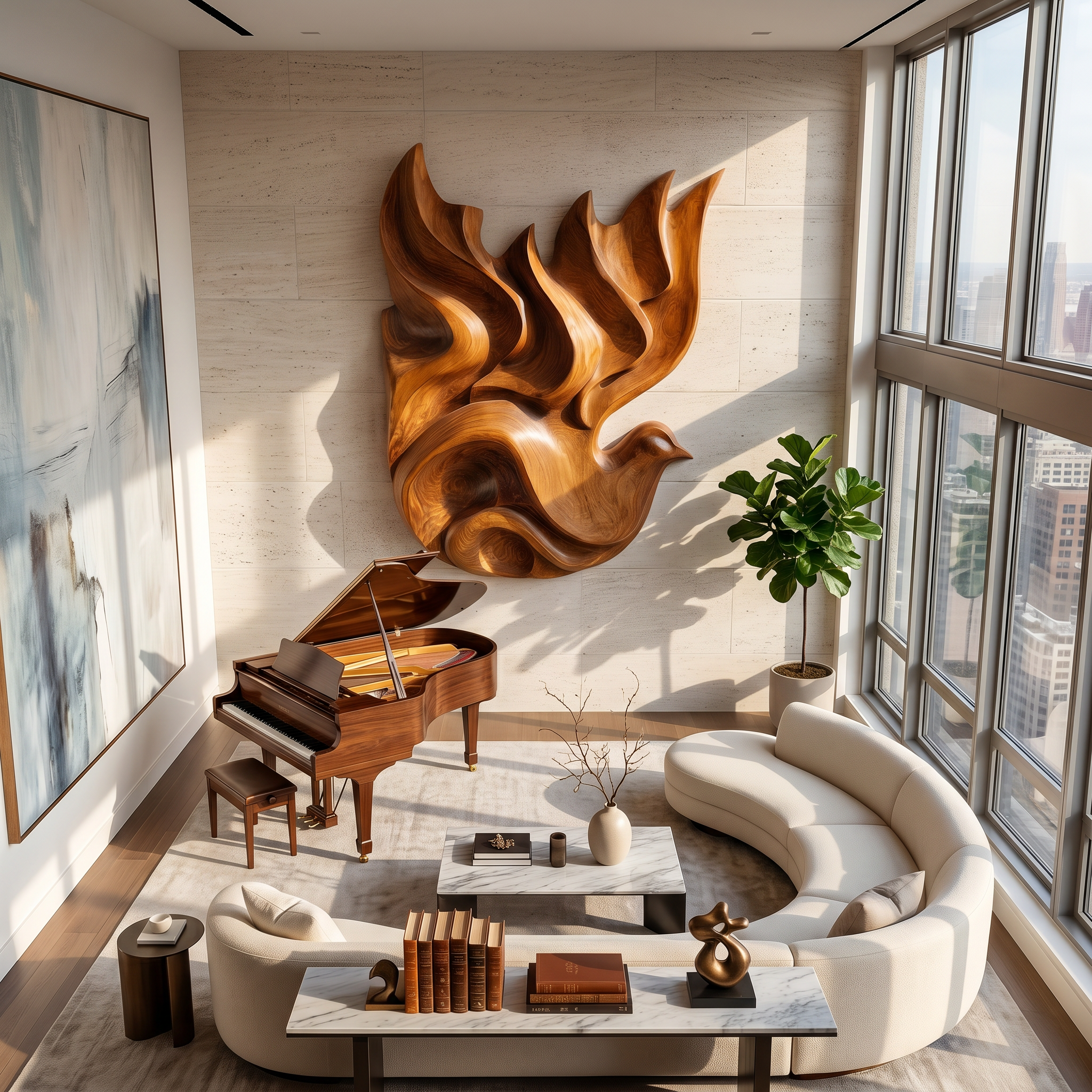 Modern Luxe Dove Wood Wall Art Urban Bedroom Interior Design SILDTTRWA130