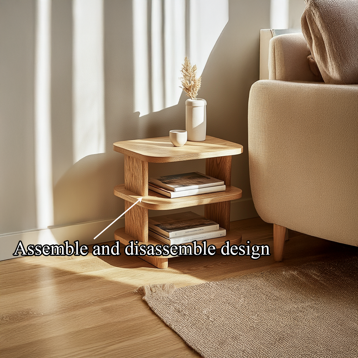 Mid Century Multi Tier Side Table Living Room SINLSABT145