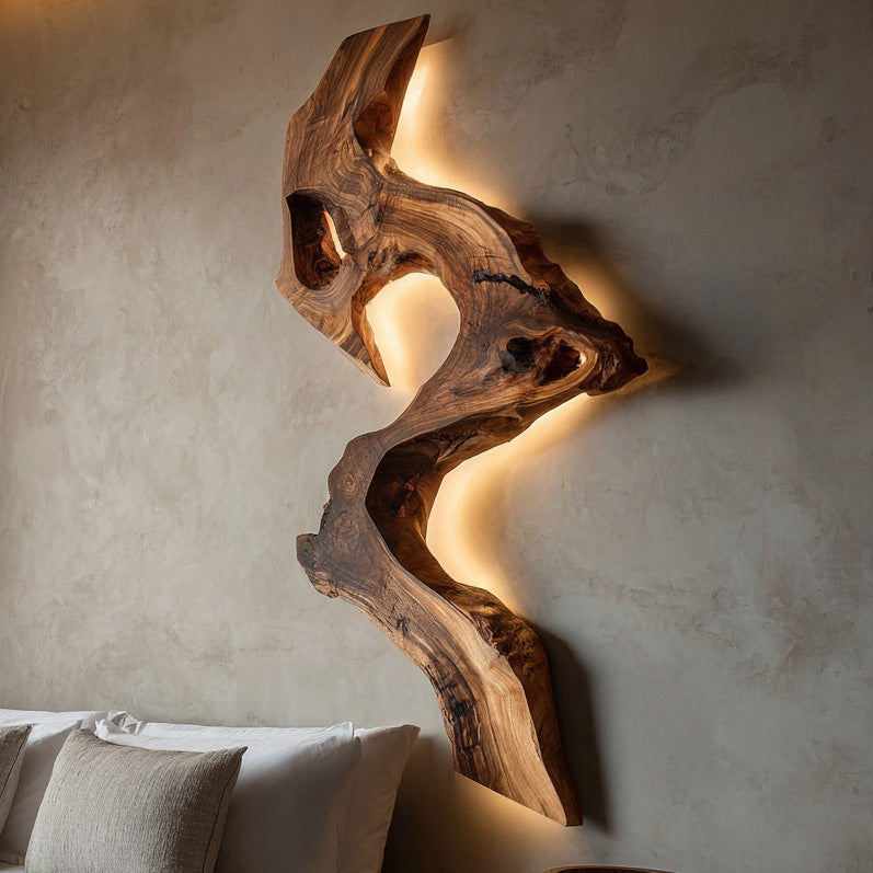 Artistic Solid Wood Wall Light For Modern Interior RTTHHNLAM051