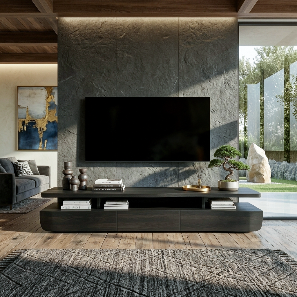 Contemporary TV Cabinet Functional Storage Drawers For Home RTTHTTTVC064