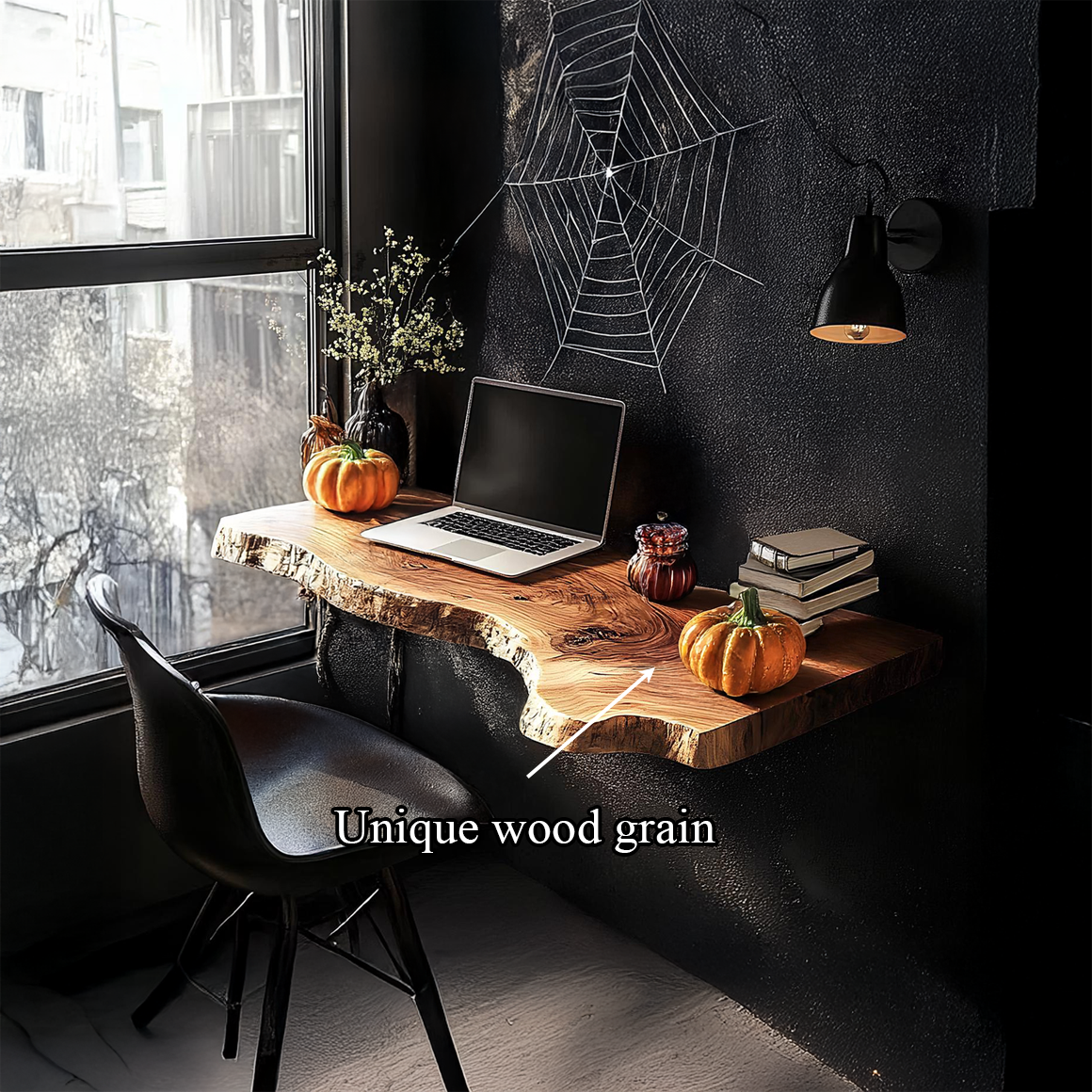 Rustic Halloween Floating Desk Shelf Living Room SINLSAHW011