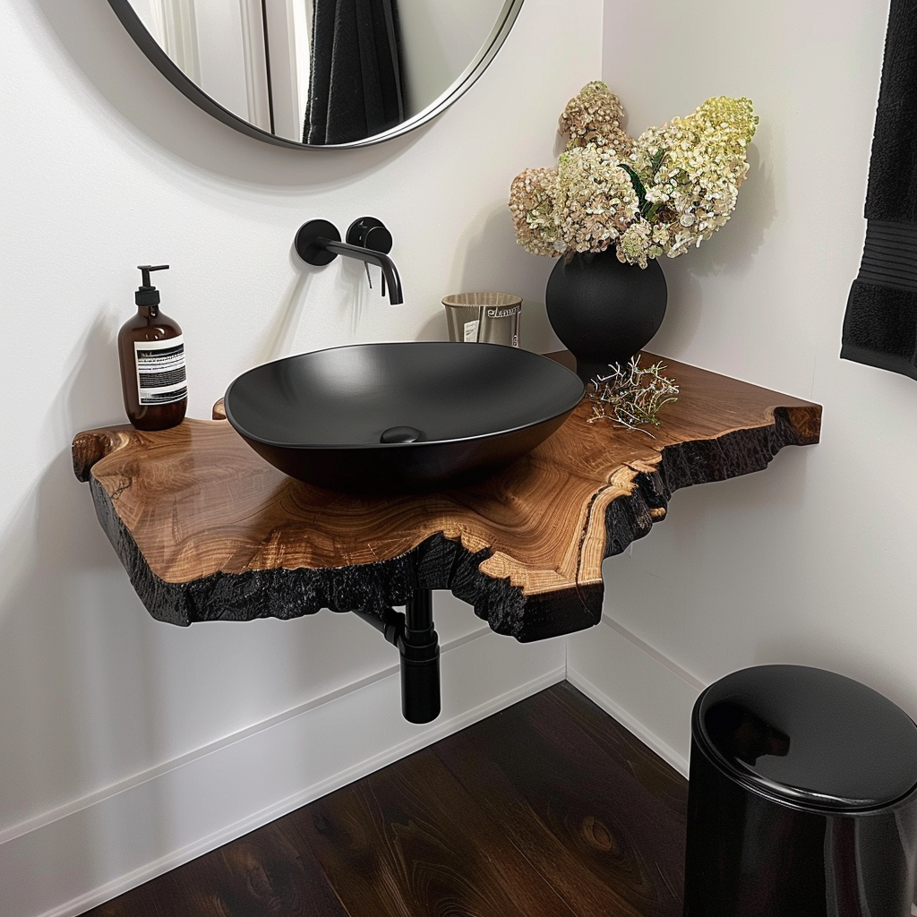 Rustic Floating Vanity Bathroom SINLSABRV060