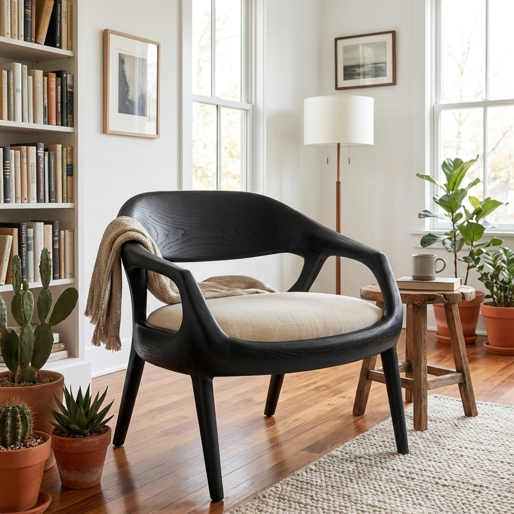 Mid Century Wooden Chair For Living Room Area RTTHTTACC025
