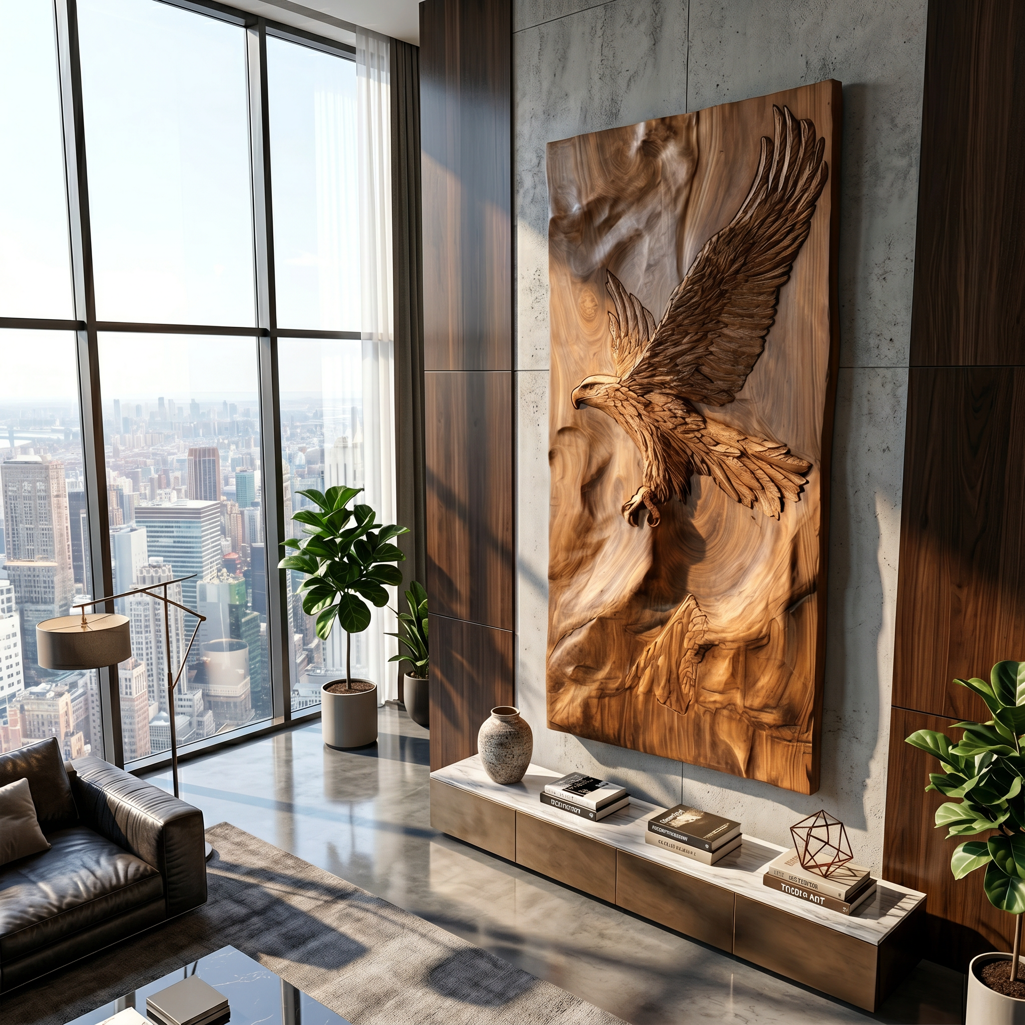 Modern Flying Eagle Wood Wall Art Industrial Loft Living Decor SILDTTRWA117
