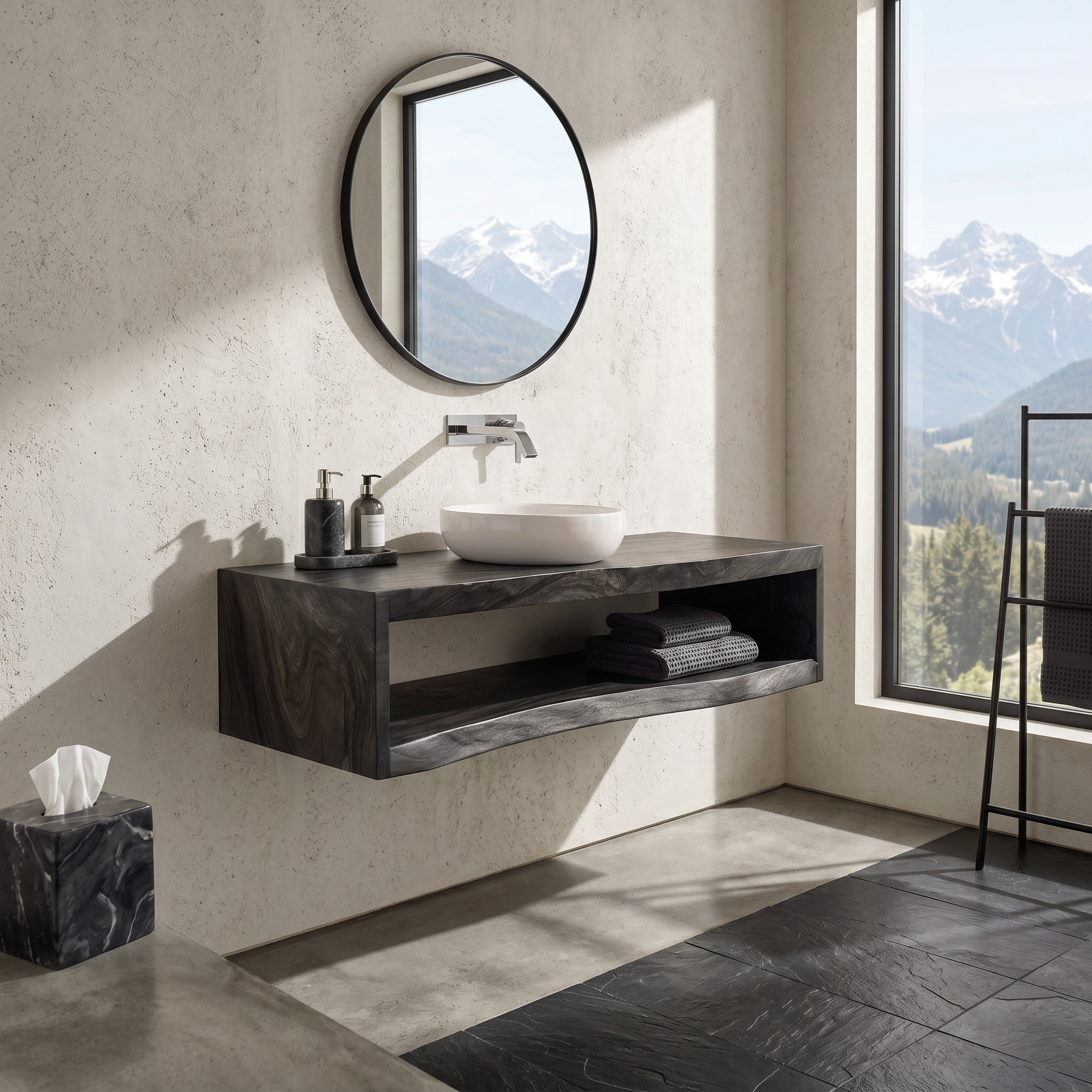 Contemporary Wood Bathroom Cabinet Tropical Villa SILDTTRBRV179