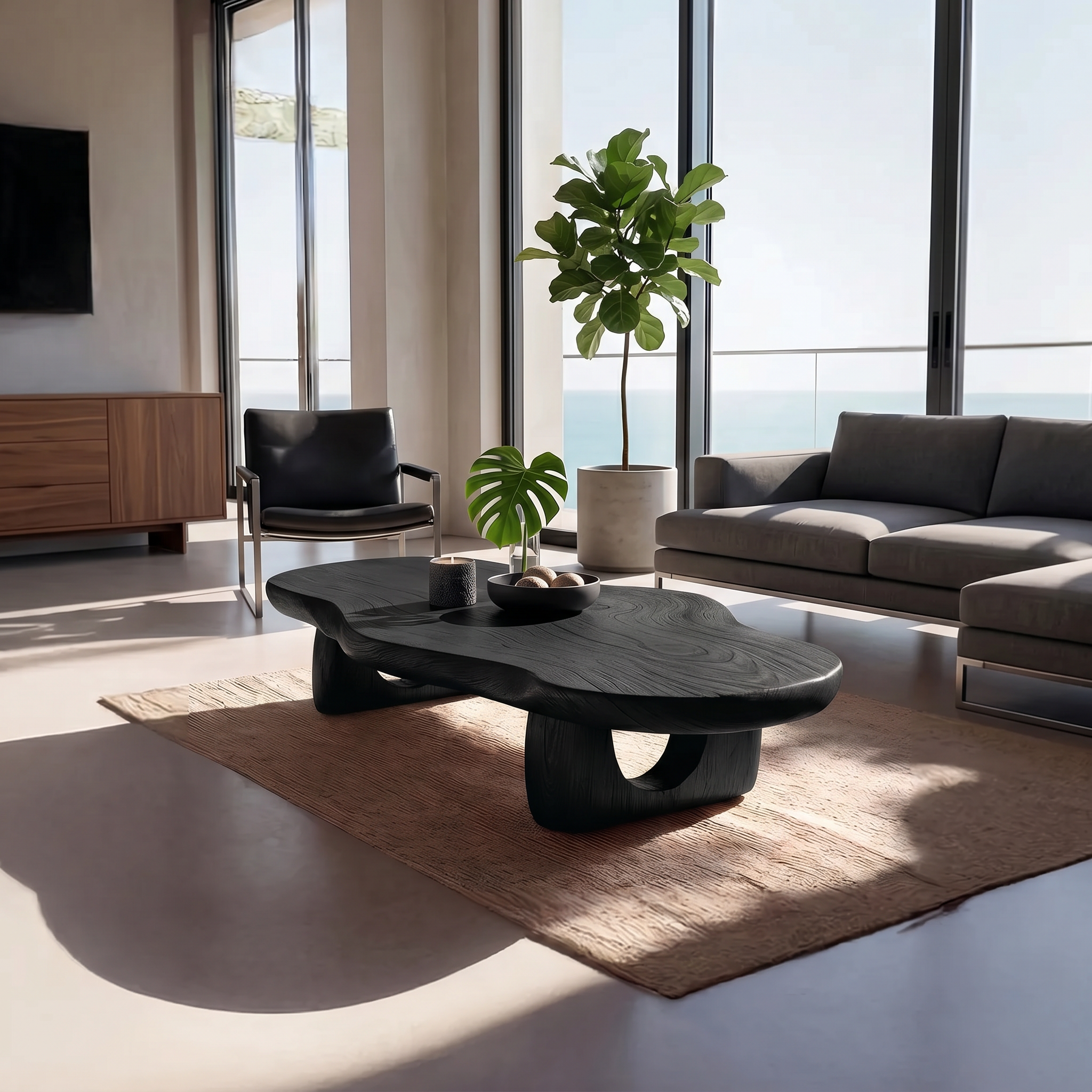 Modern Live Edge Coffee Table Solid Wood For Entryway Style SILDTTRCF032