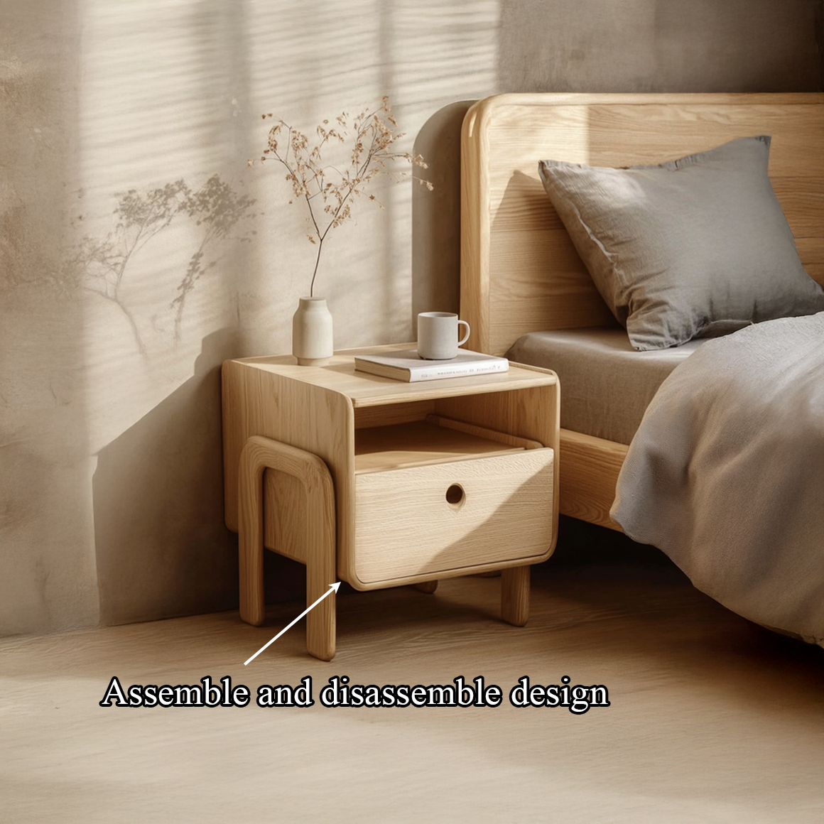 Mid Century Nightstand For Bedroom And Guest Room SINLSABT175