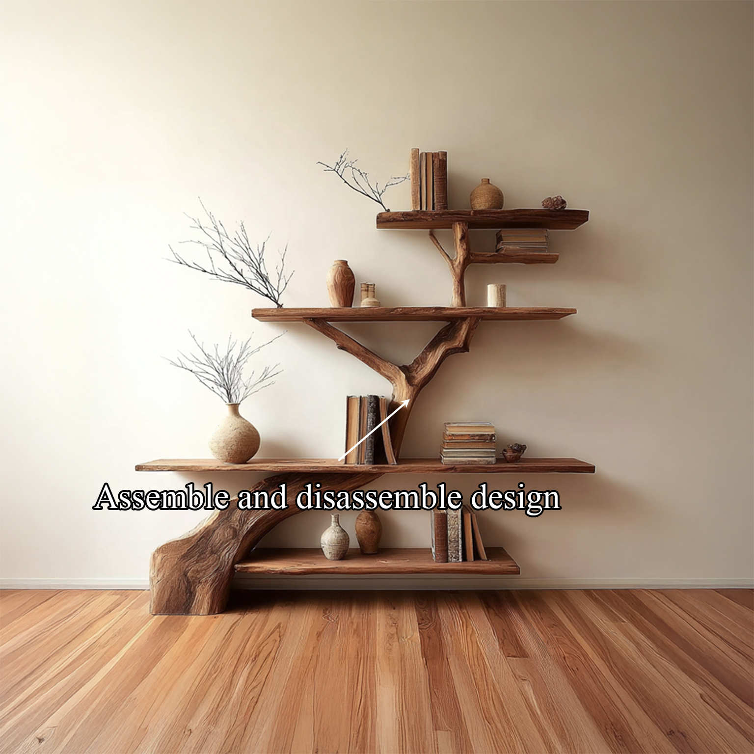 Rustic Tree Shelf Entry Living Room SINLSATB217
