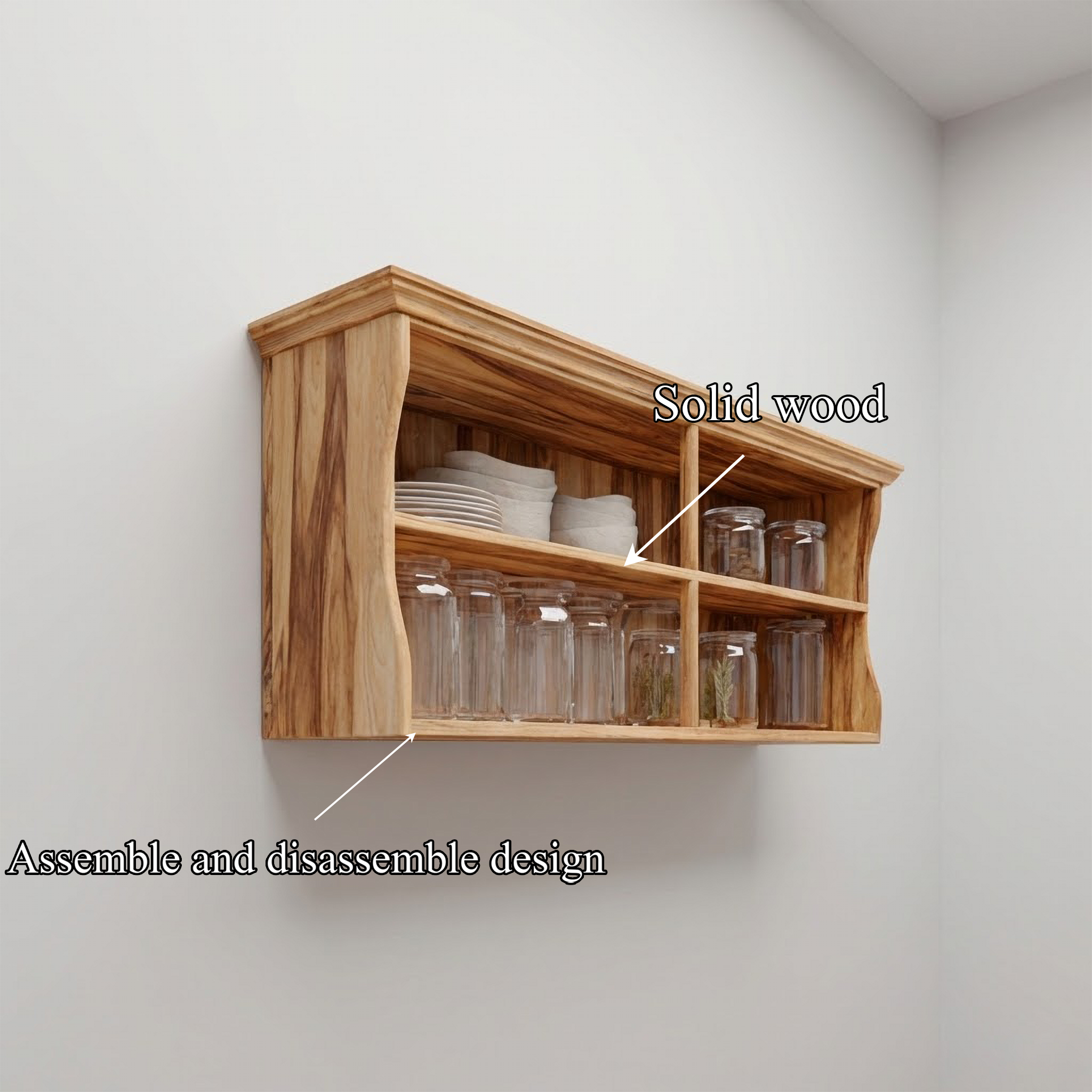 Rustic Kitchen Wall Cabinet For Cooking Or Storage Area SINLSAKC011