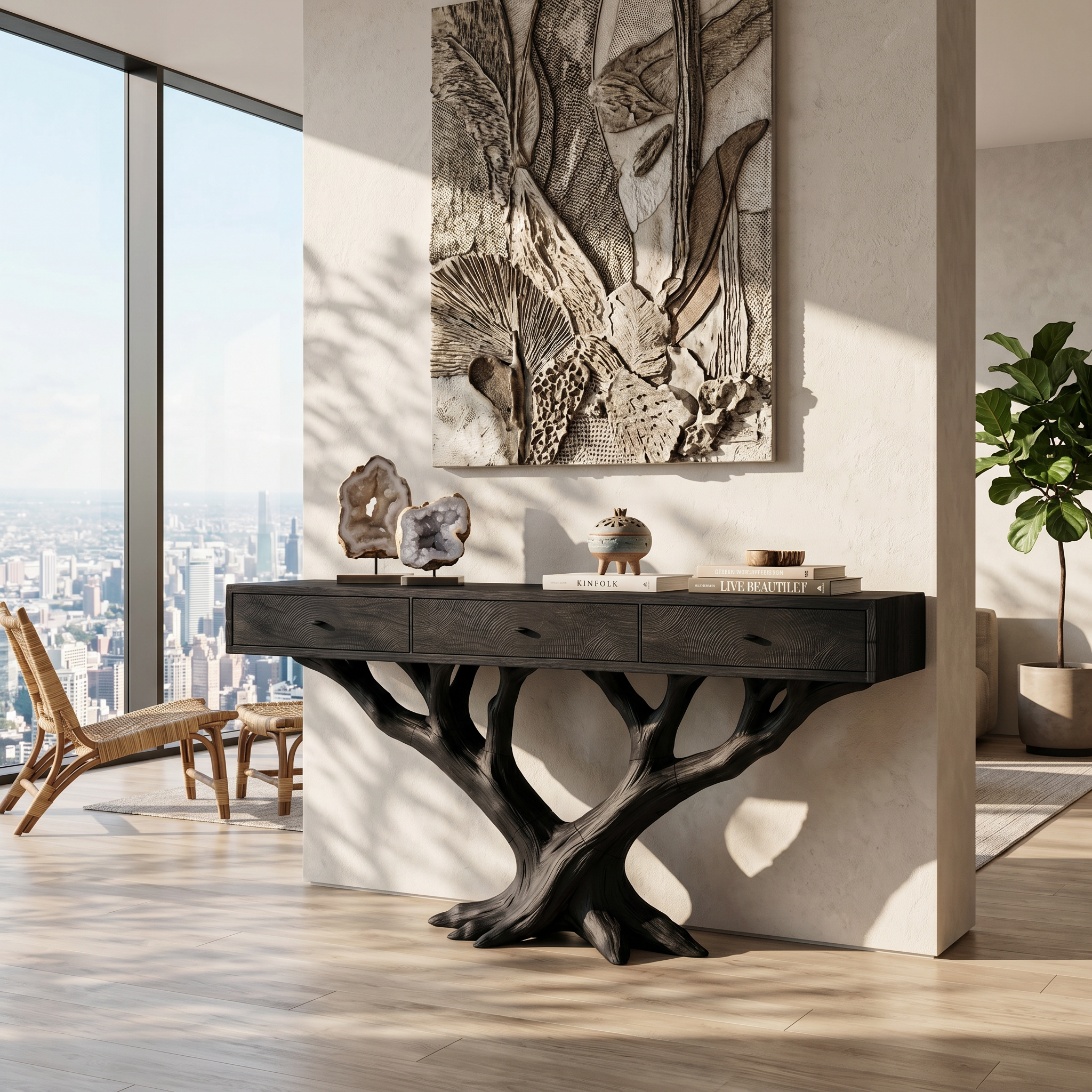 Luxury Branch Base Console Table Designer Residence SILDTTRCS092