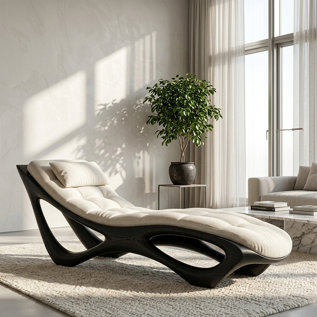 Artistic Natural Wood Lounge Chair For Relaxing Space RTTHHNSFA034