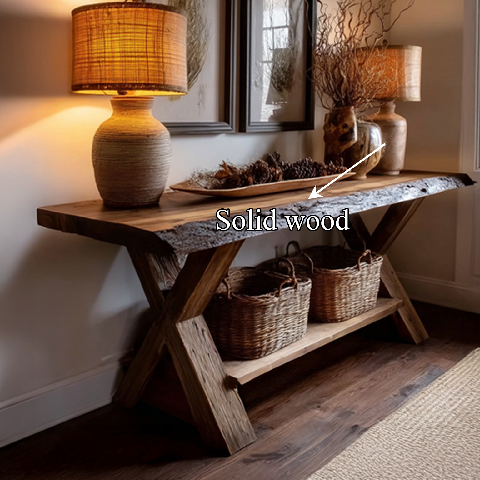 Rustic Console Table Farmhouse Entryway SINLSACS155
