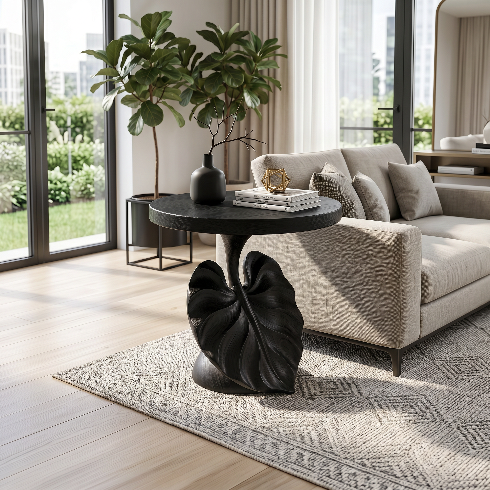 Mediterranean Sculptural Accent Table Courtyard Patio SILDTTRSTA039