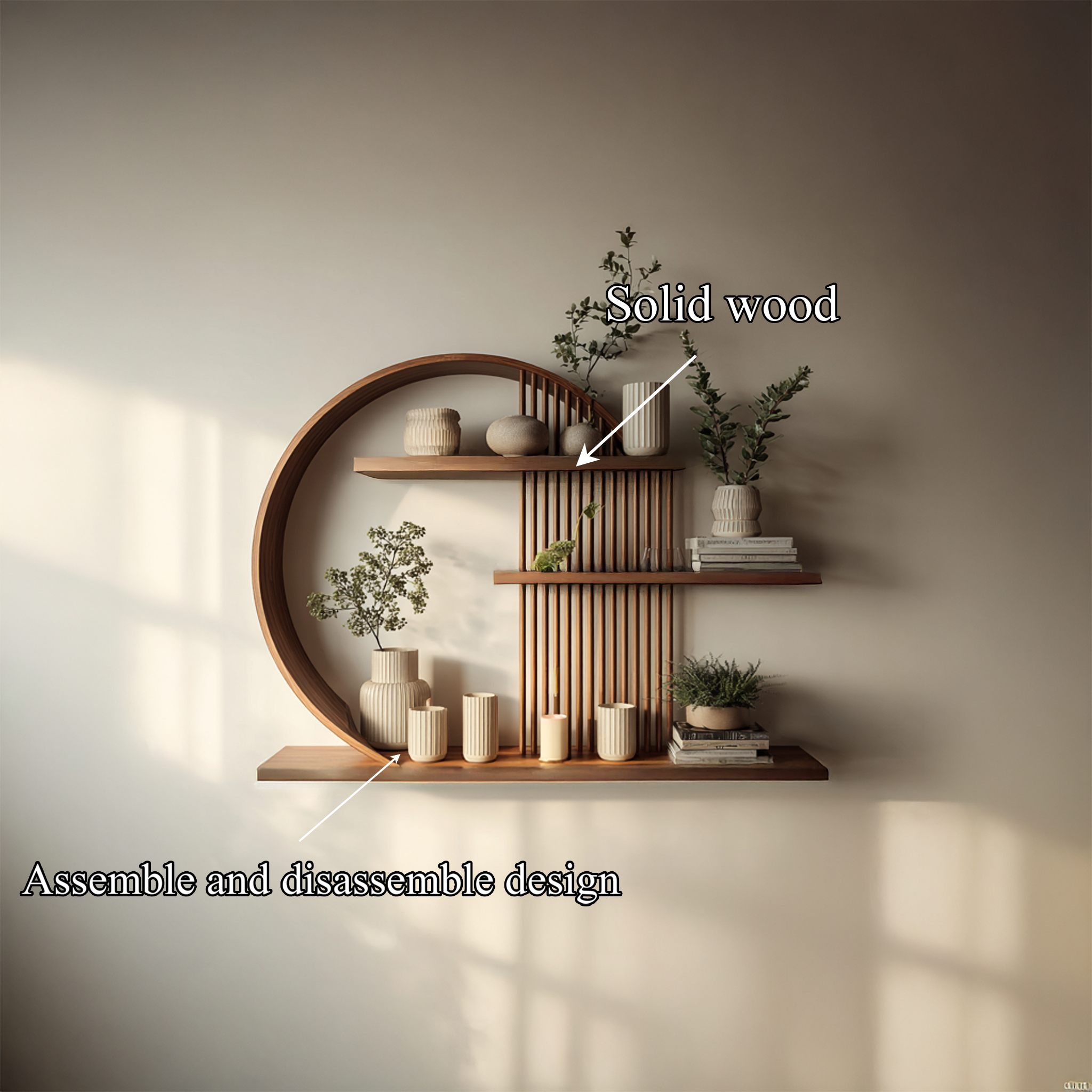 Modern Zen Wall Decor Shelf Living Room And Harmony Room SINLSAFL238