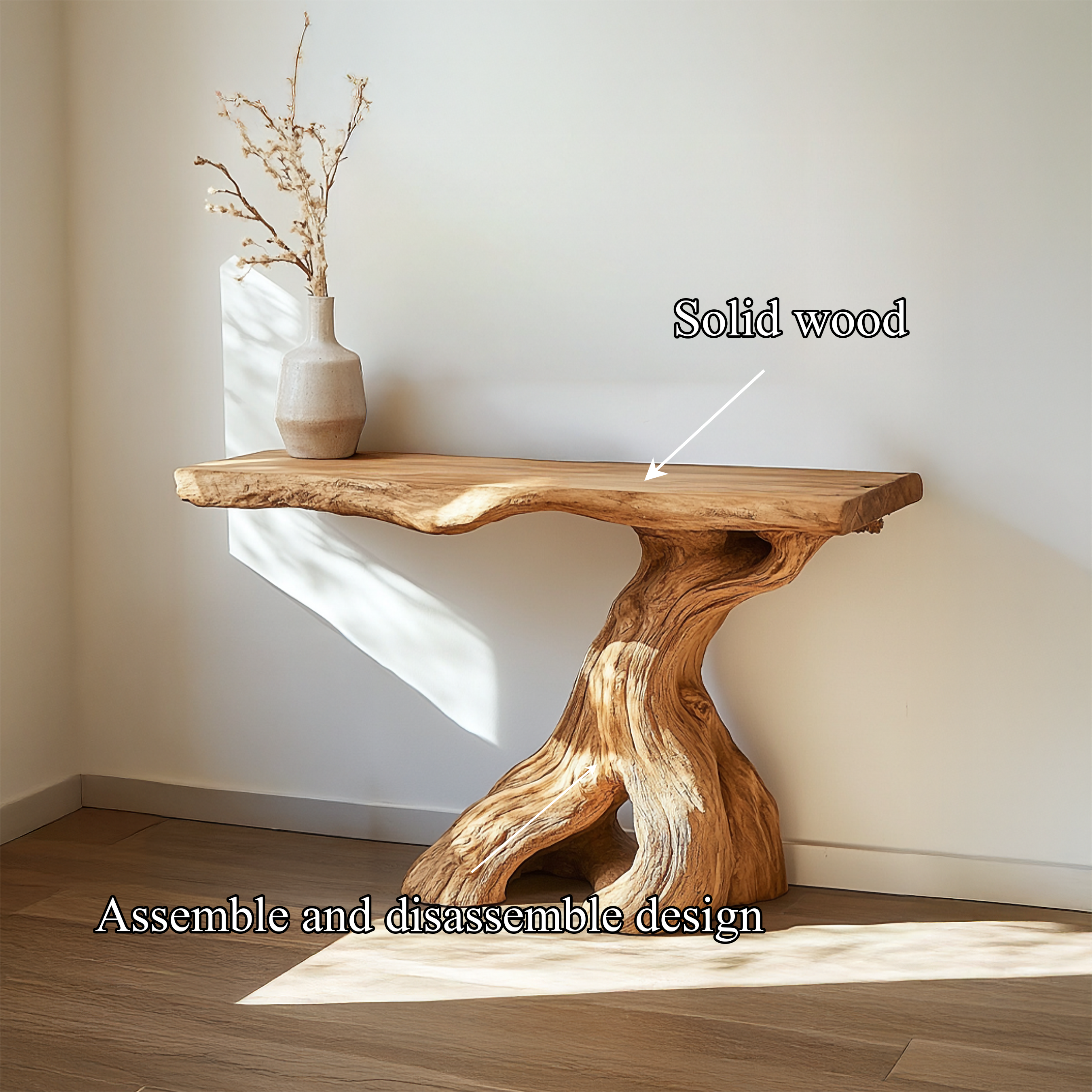 Rustic Solid Wood Console Table Entryway SINLSACS436