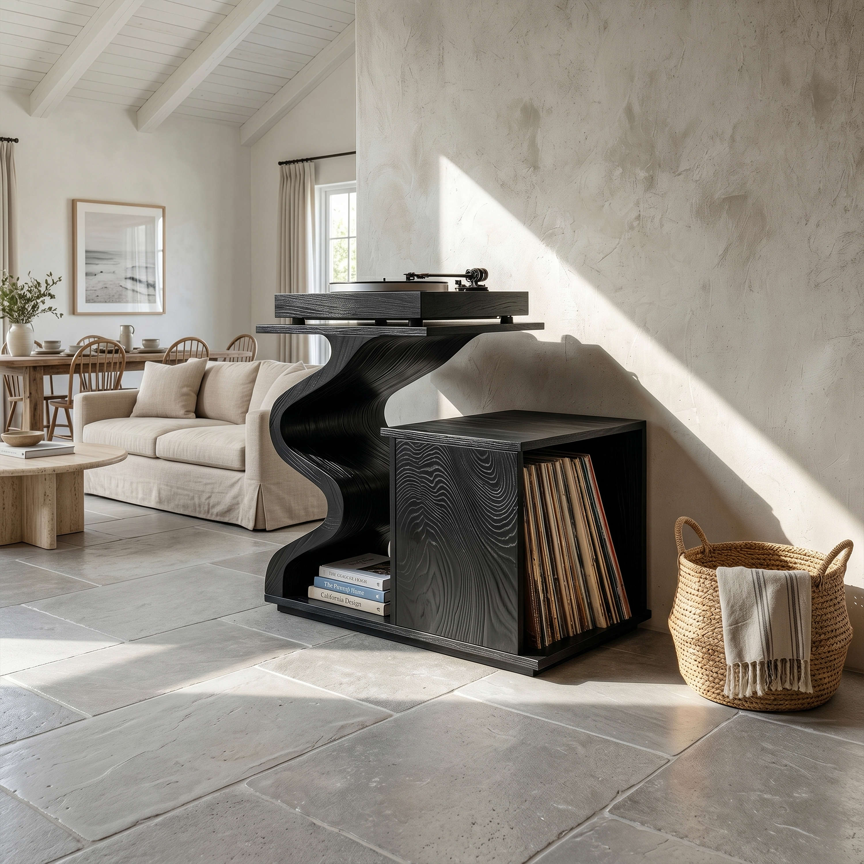 Modern Sculptural Turntable Stand Audio Lounge SILDTTRRPT041