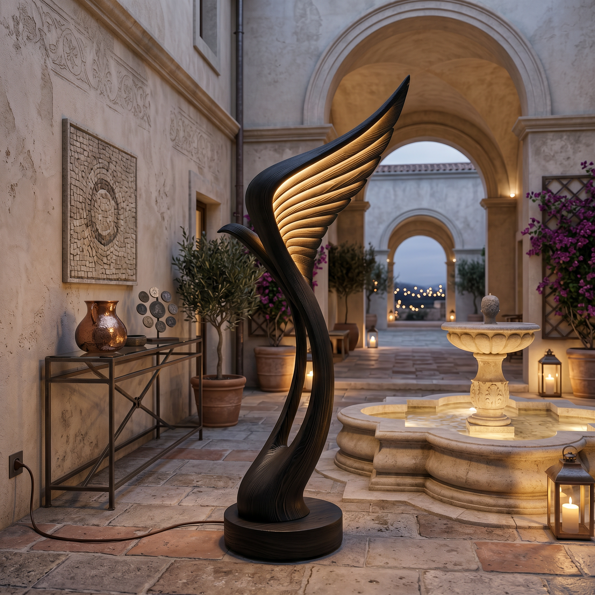 Mid Century Feather Wing Floor Lamp For Living Space SILDTTNLAM005