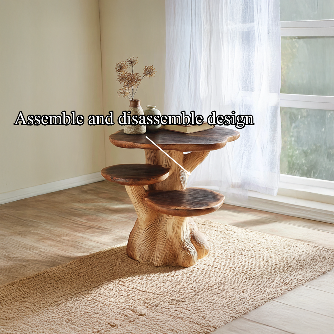 Rustic Mushroom End Table Living Room SINLSABT101