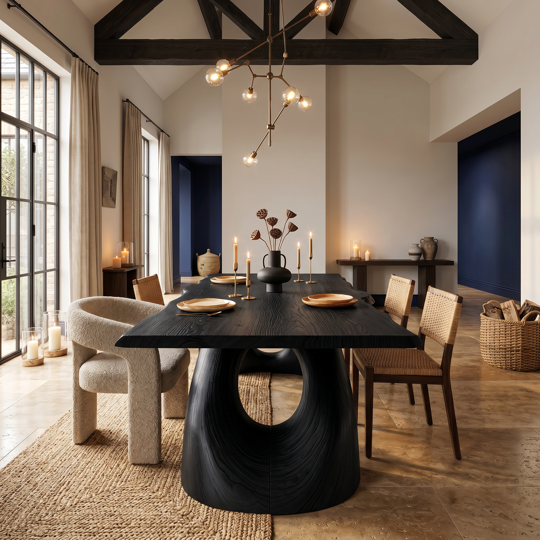 Modern Live Edge Dining Table For Open Concept Dining SILDTTNDN031