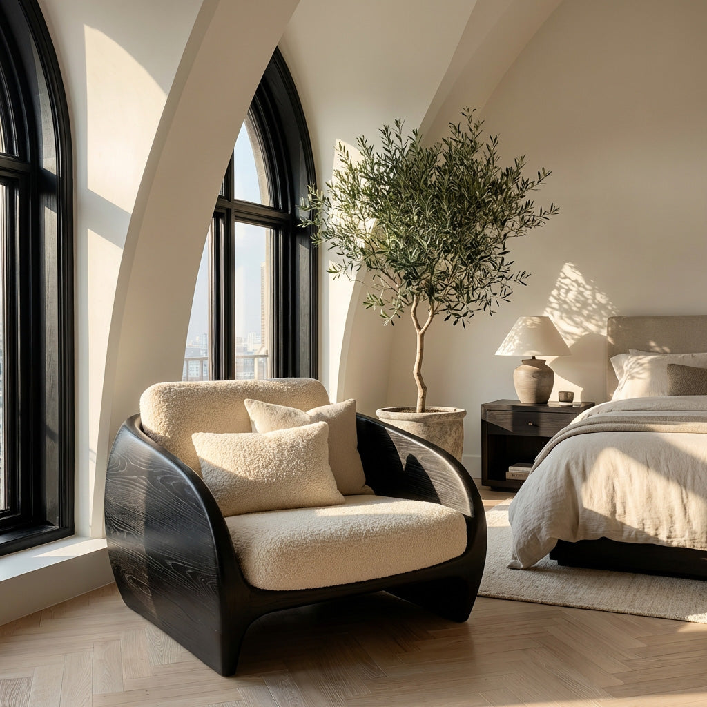 Modern Organic Natural Wood Chair For Cozy Living Room RTTHHNCHR149