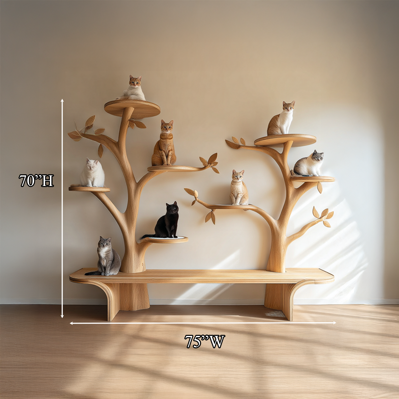 Rustic Tree Cat Tower Modern Living Room SINLSATT033