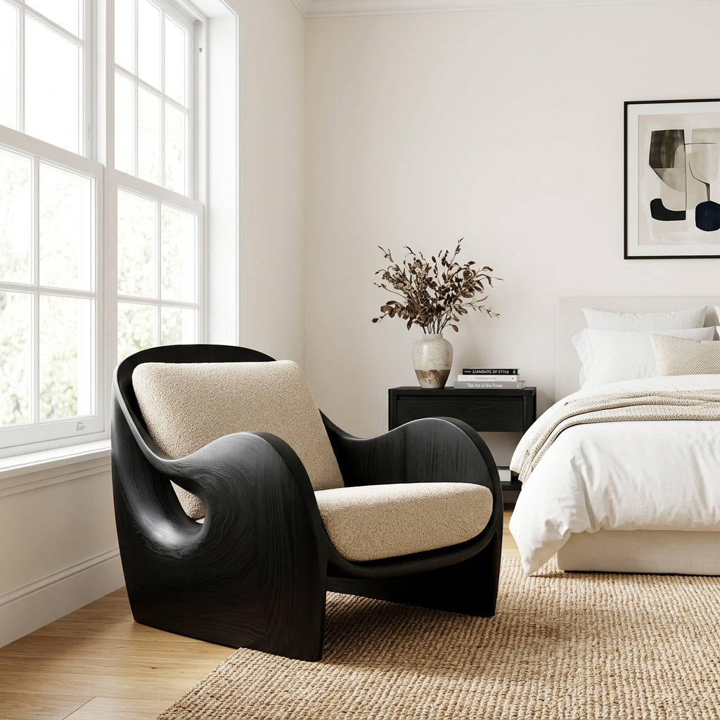Elegant Natural Wood Chair For Modern Living Room RTTHHNCHR153