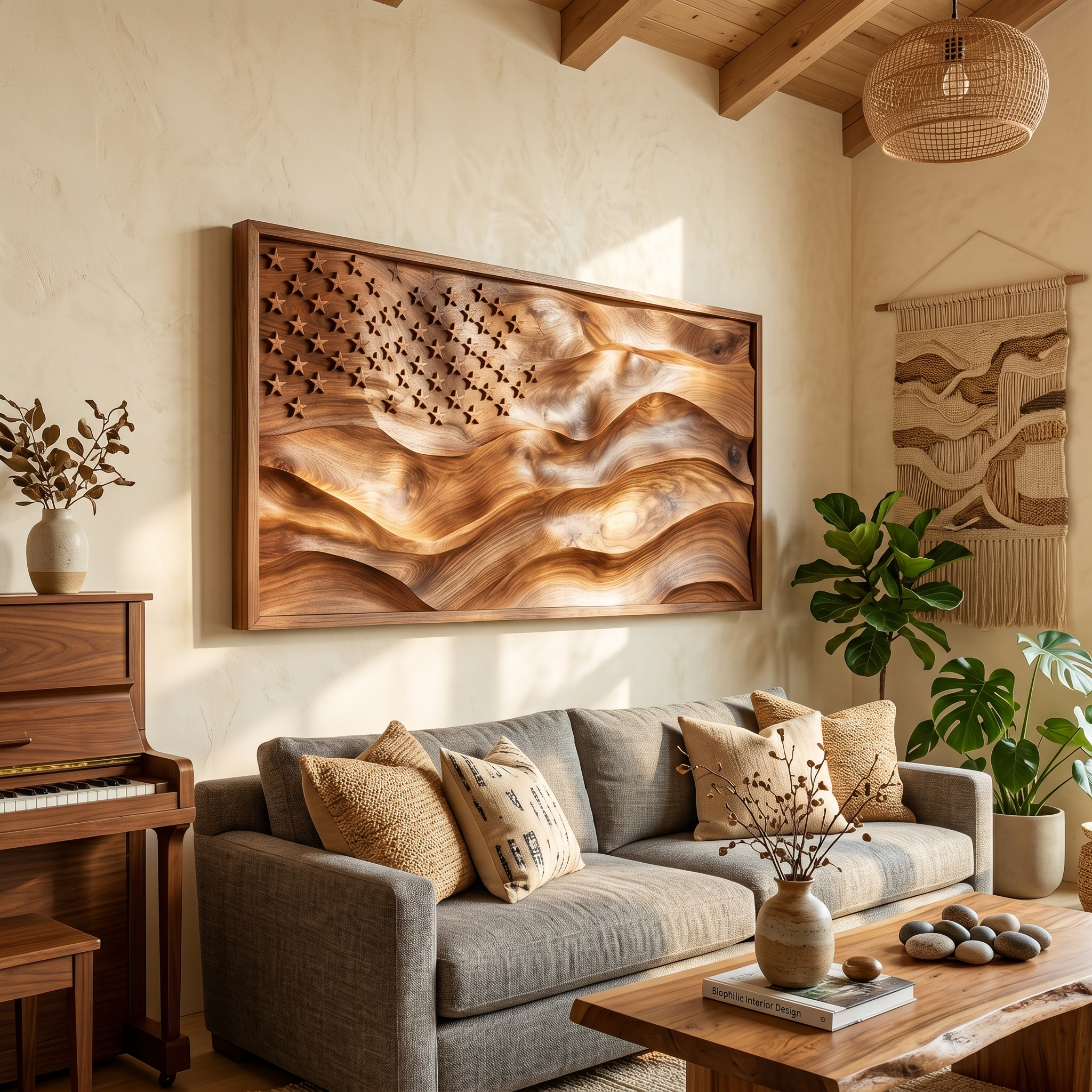Serene Tree Landscape Wood Wall Art Luxury Penthouse Interior Decor SILDTTRWA110