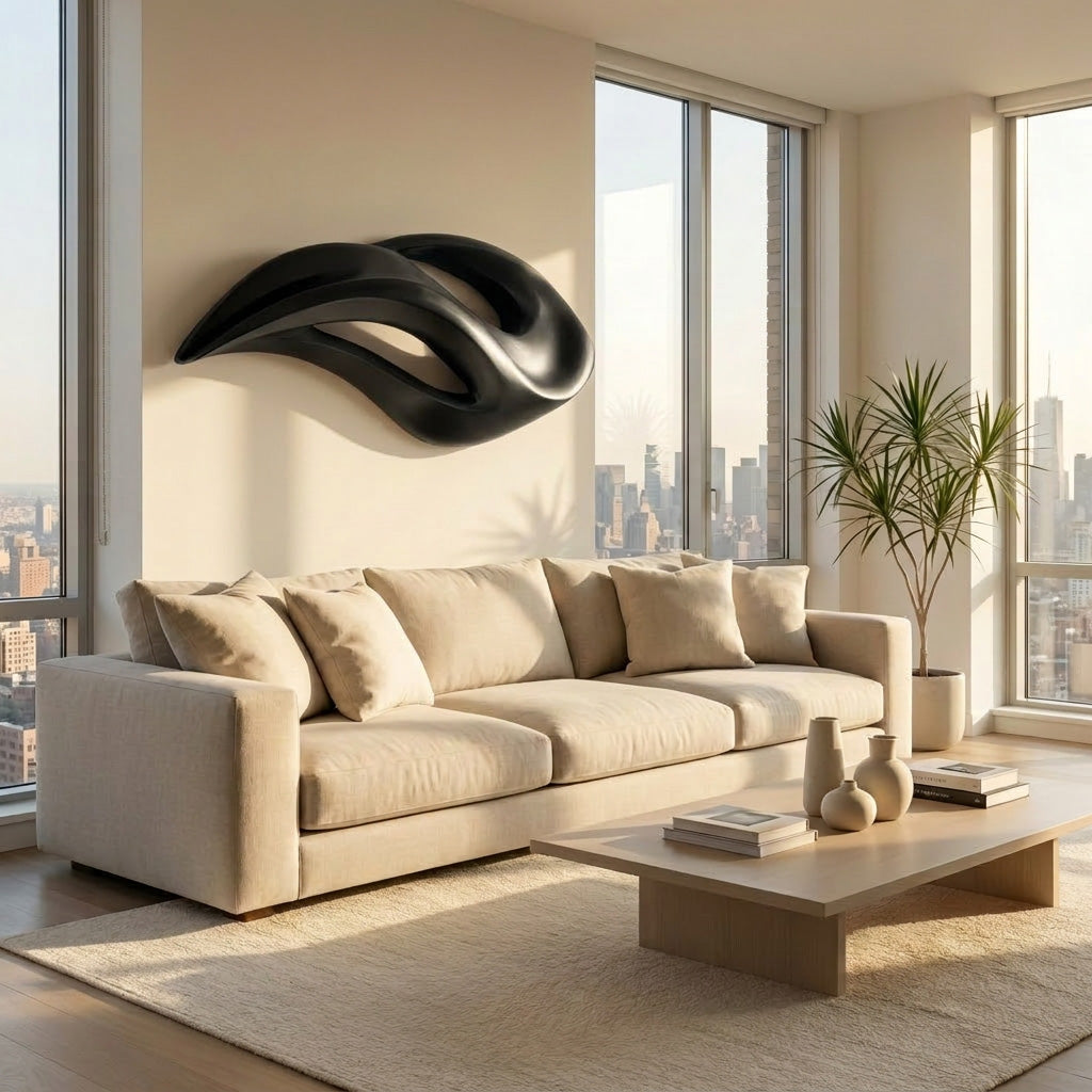 Contemporary Wood Wall Art With Unique Carved For Living Room RTTHHNWA178