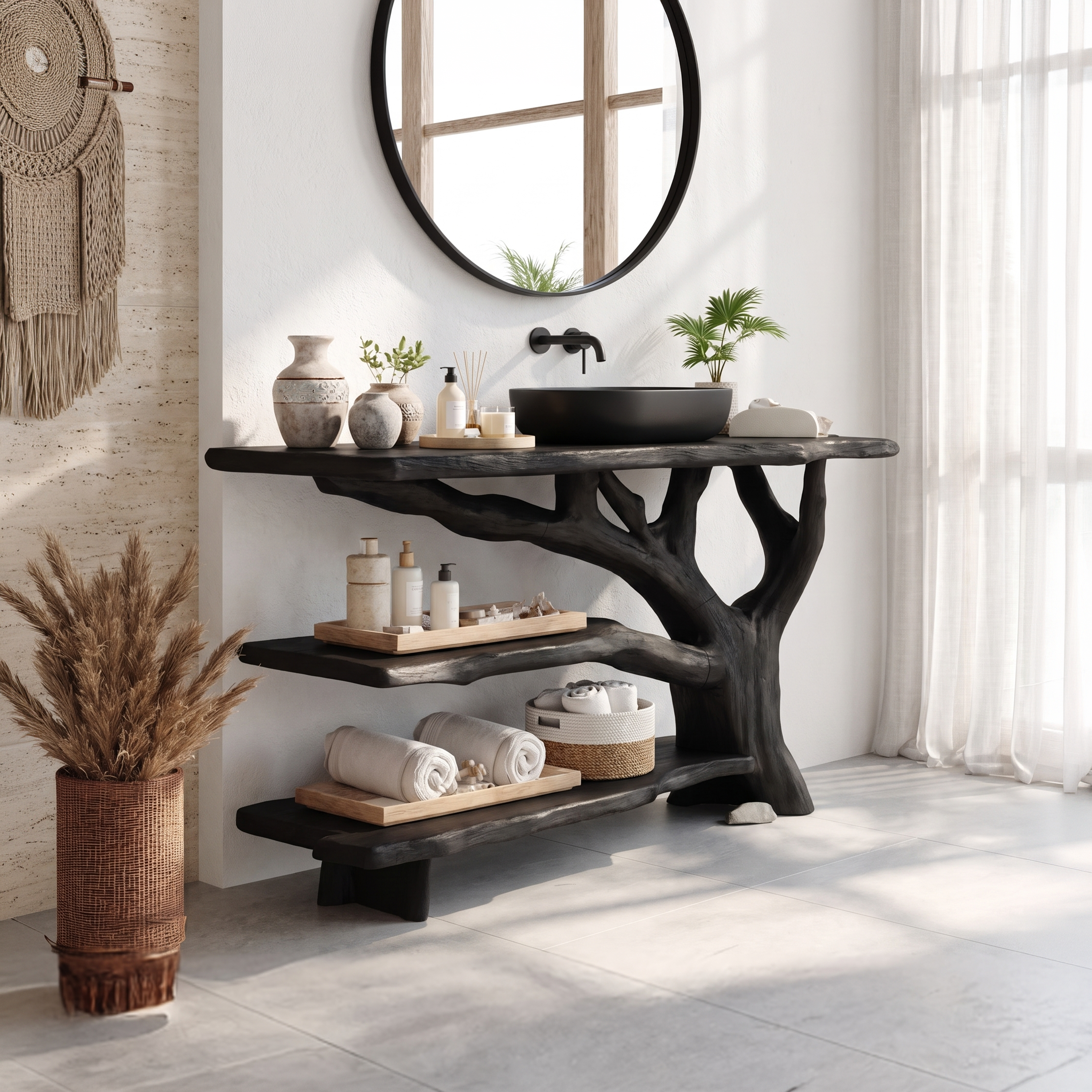 Modern Solid Wood Vanity Furniture Decor For Sleek Bathroom Design SILDTTNBRV020