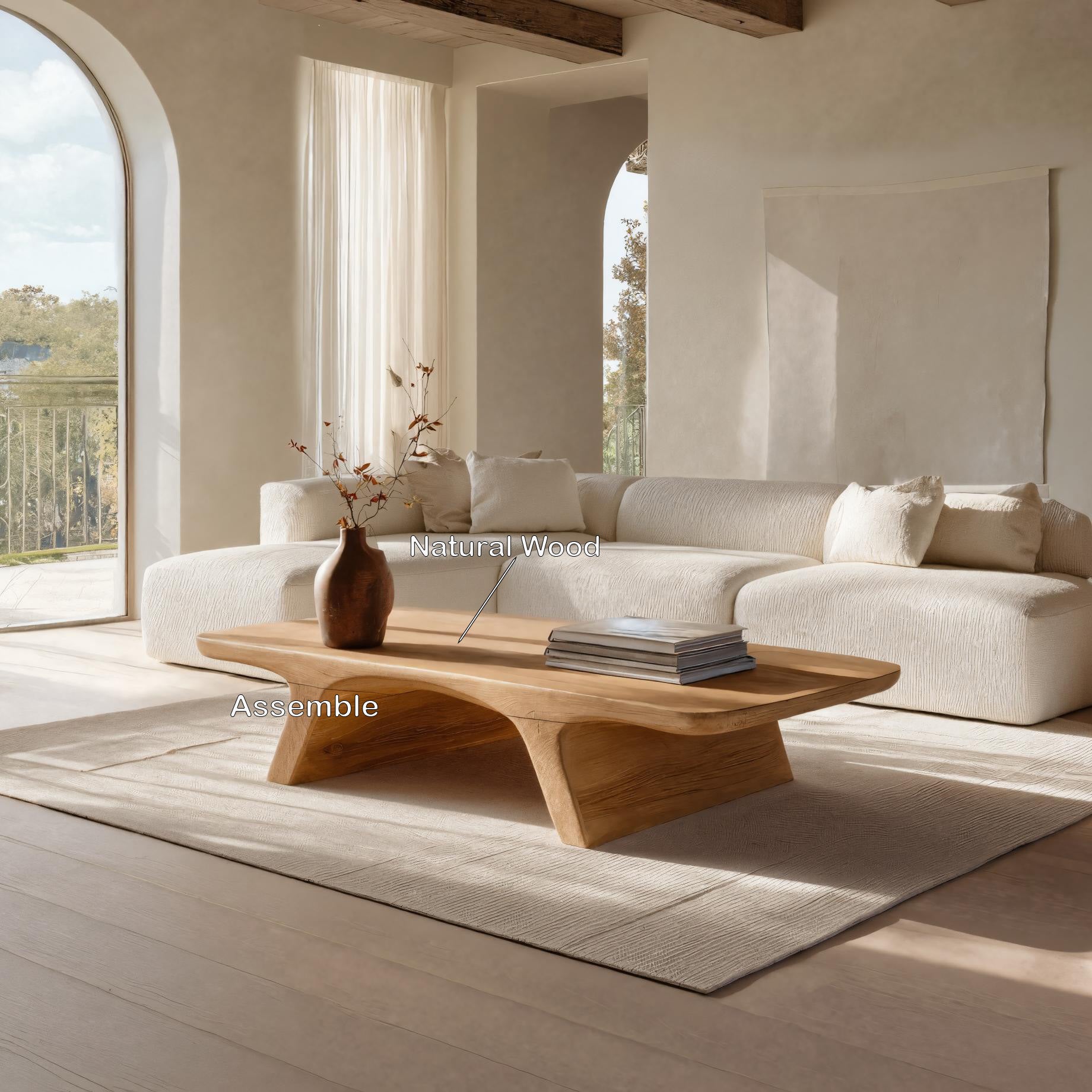 Organic Sculptural Coffee Table For Living Room RTTHHNCF063