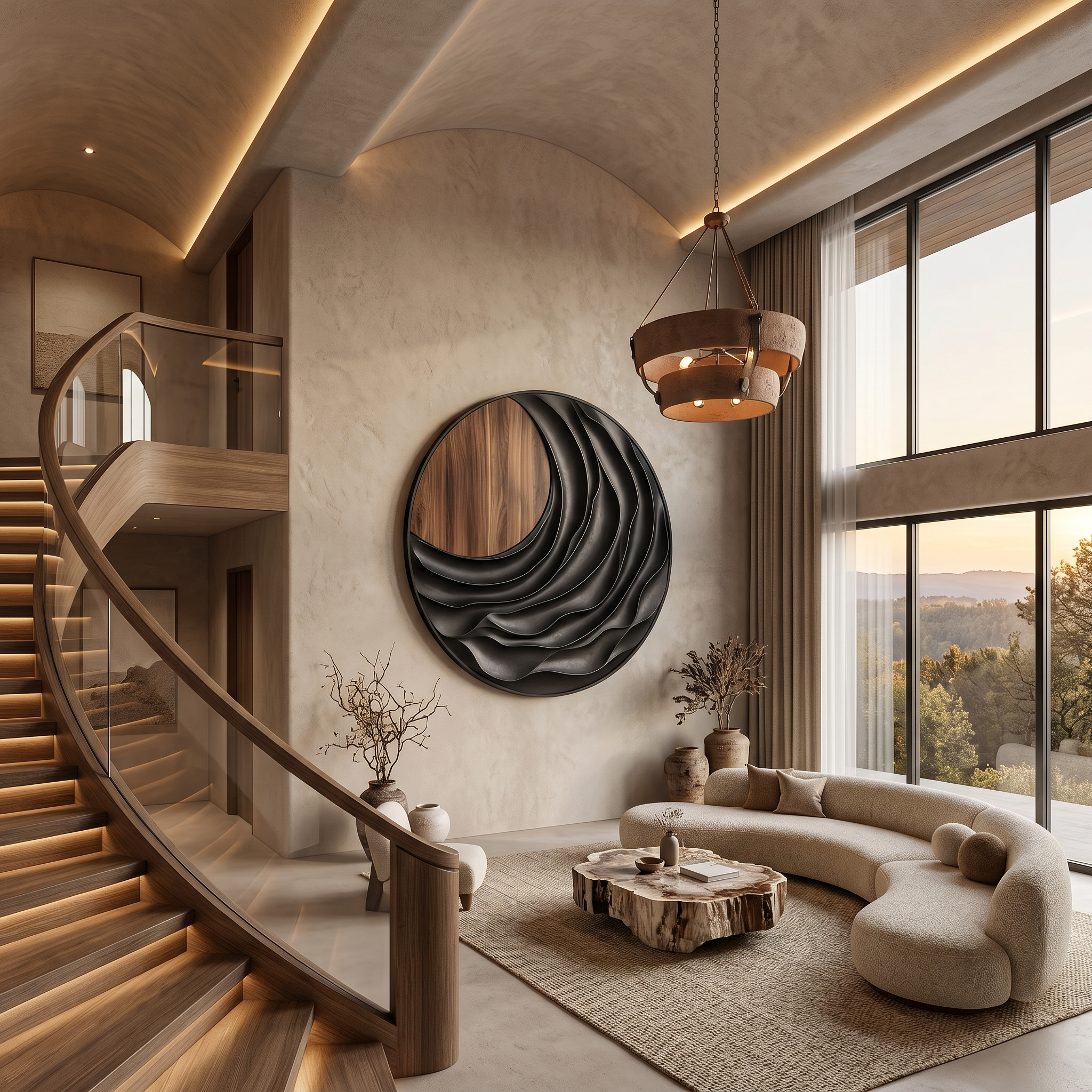 Modern Sculptural Wall Art For Mountain Retreat Interior SILDTTNWA119