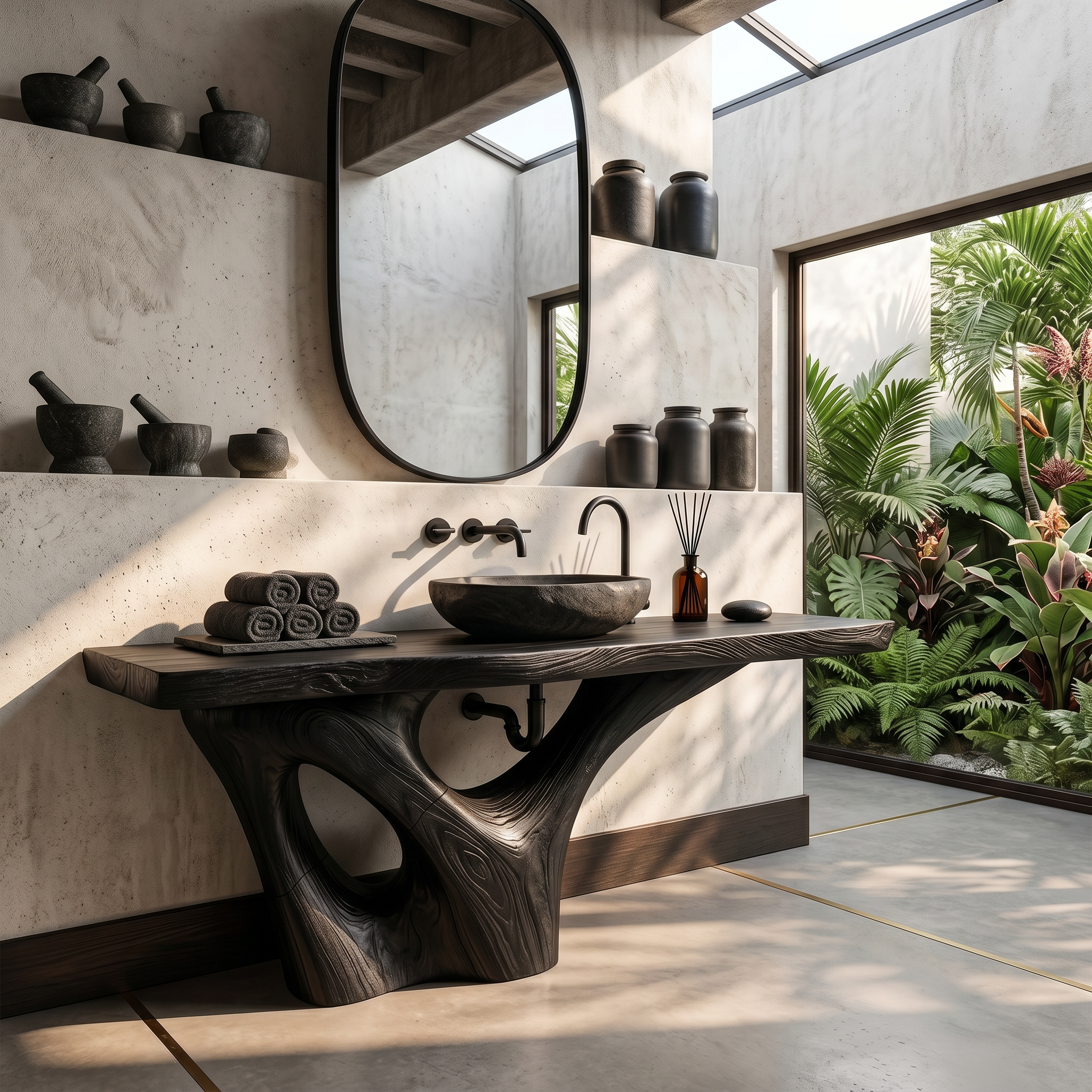 Rustic Solid Vanity For Timeless Bathroom Furniture SILDTTNBRV001