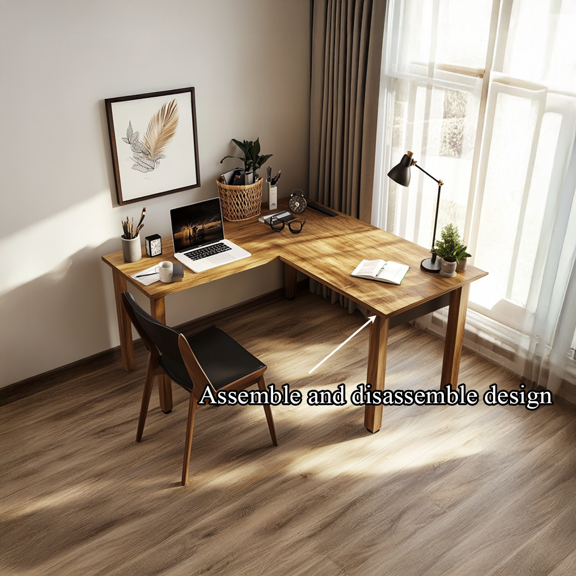 Contemporary Clean Computer Corner Desk For Home Office And Work Area SINLSADK051