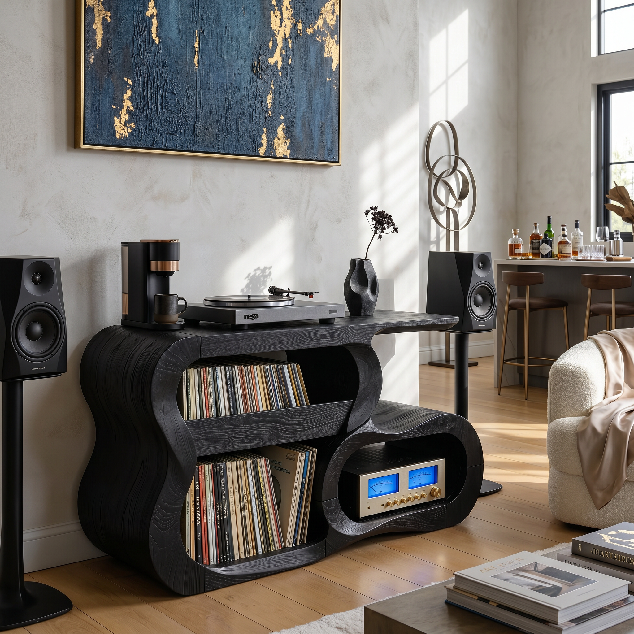 Contemporary Vinyl Record Cabinet For Studio Interior Space SILDTTNRPT036