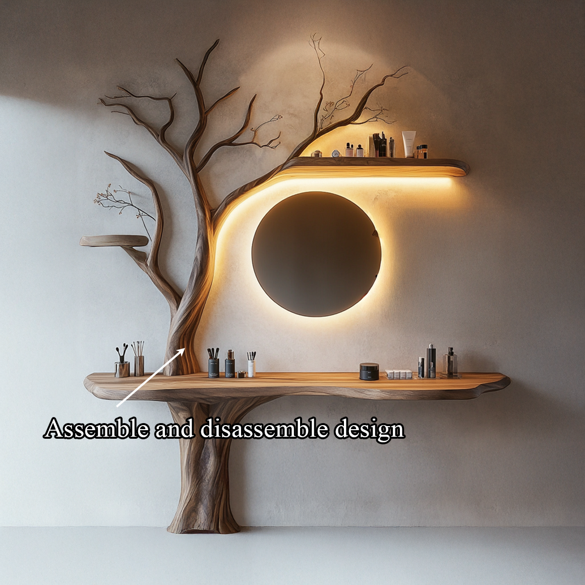 Rustic Organic Tree Design Vanity Bathroom Or Home Spa SINLSATBB018