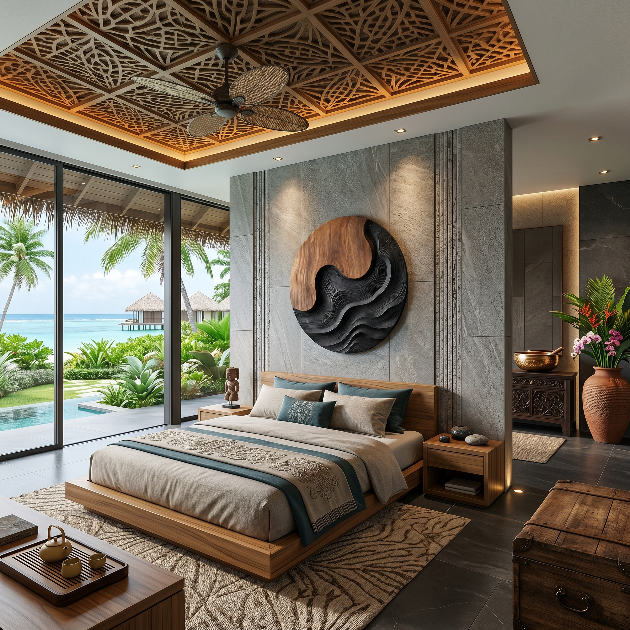 Scandinavian Decorative Wall Sculpture For Resort Suite Interior SILDTTNWA138