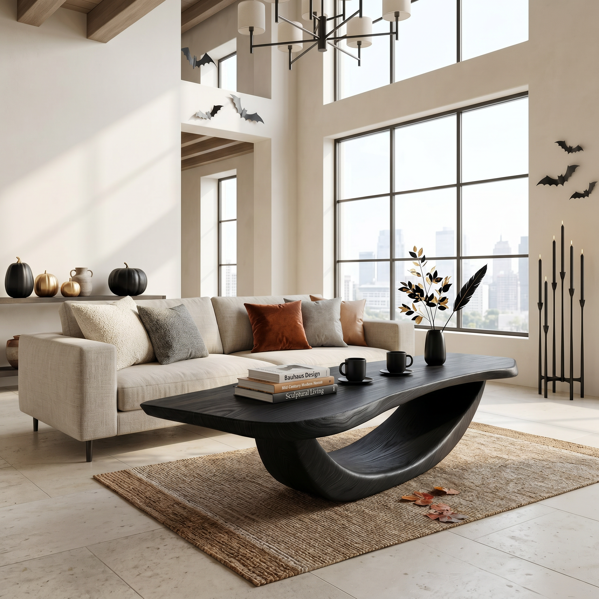 Farmhouse Wooden Live Edge Coffee Table Livingroom Decor Haunted Look SILDTTNHCF027