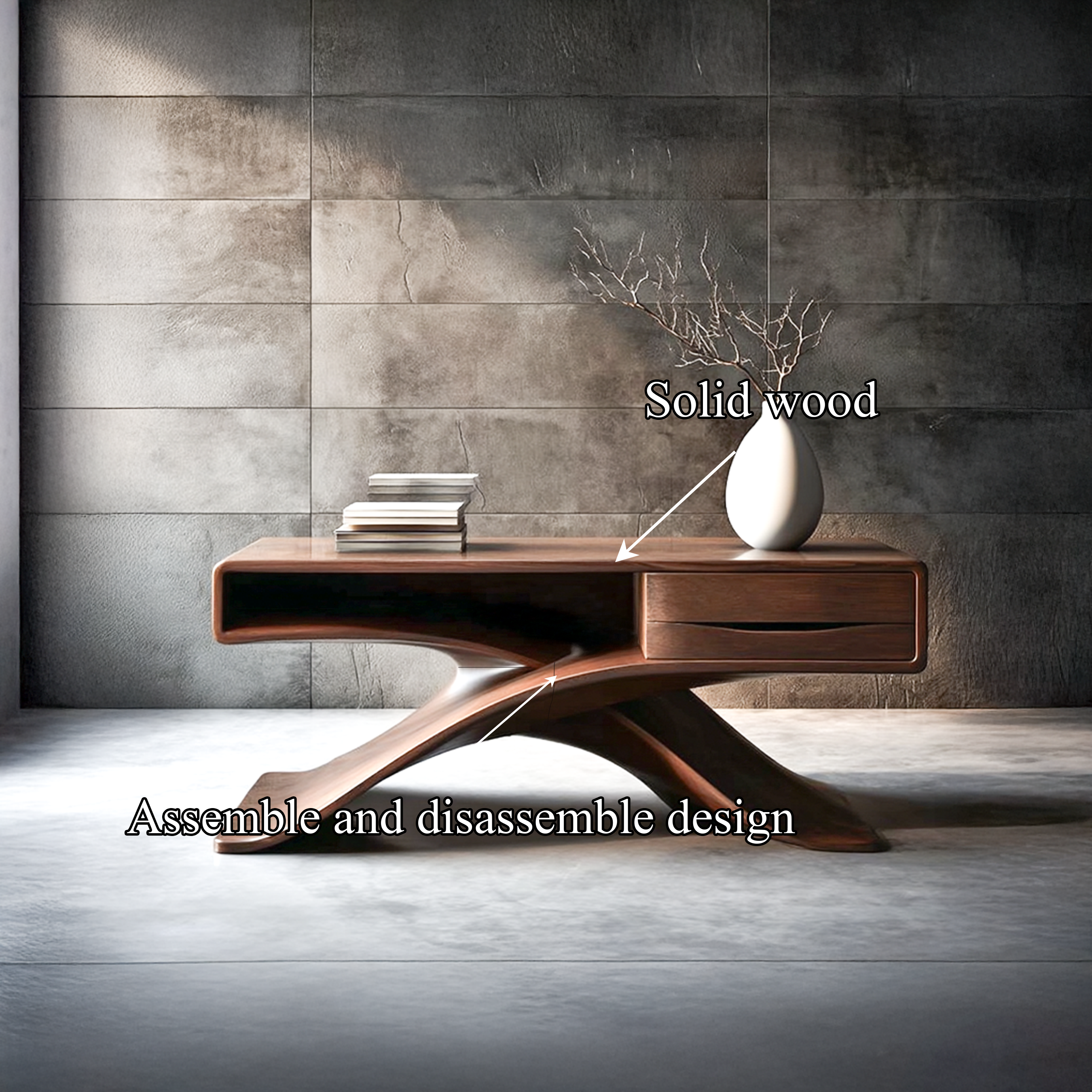 Mid Century Modern Console Table Living Room And Entryway SINLSACS056