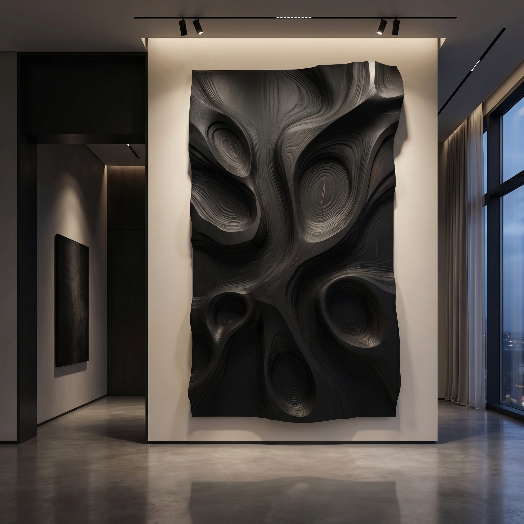 Abstract Organic Hollow Wood Wall Decor Panel For Living Room SINLHAWD067